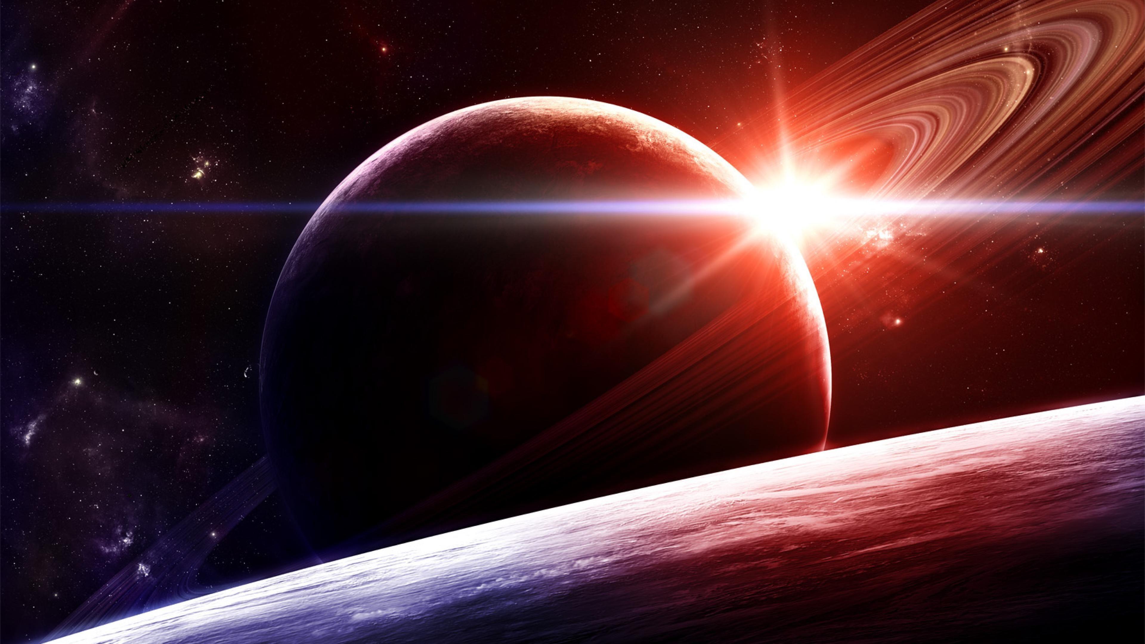 3840x2160 Saturn Background 4K Download