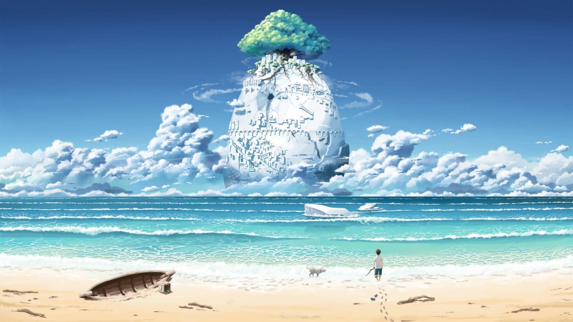1920x1080 Laputa Castle in the Sky digital wallpaper, Studio Ghibli