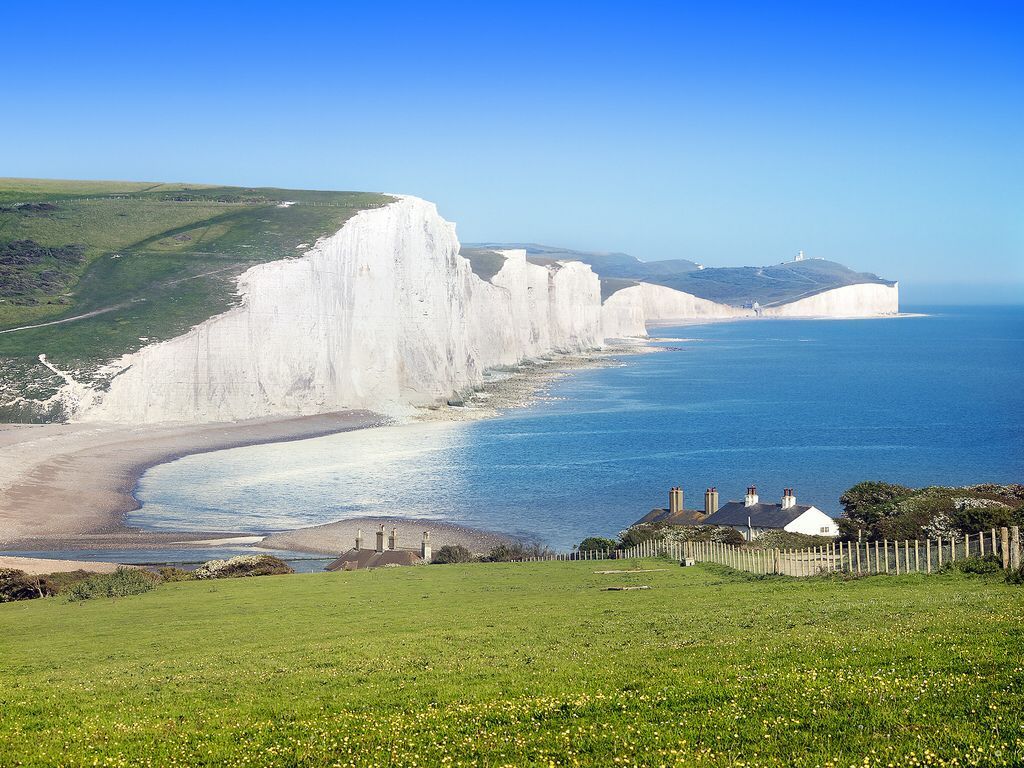 1024x768 The Seven Sisters, Sussex, England, UK
