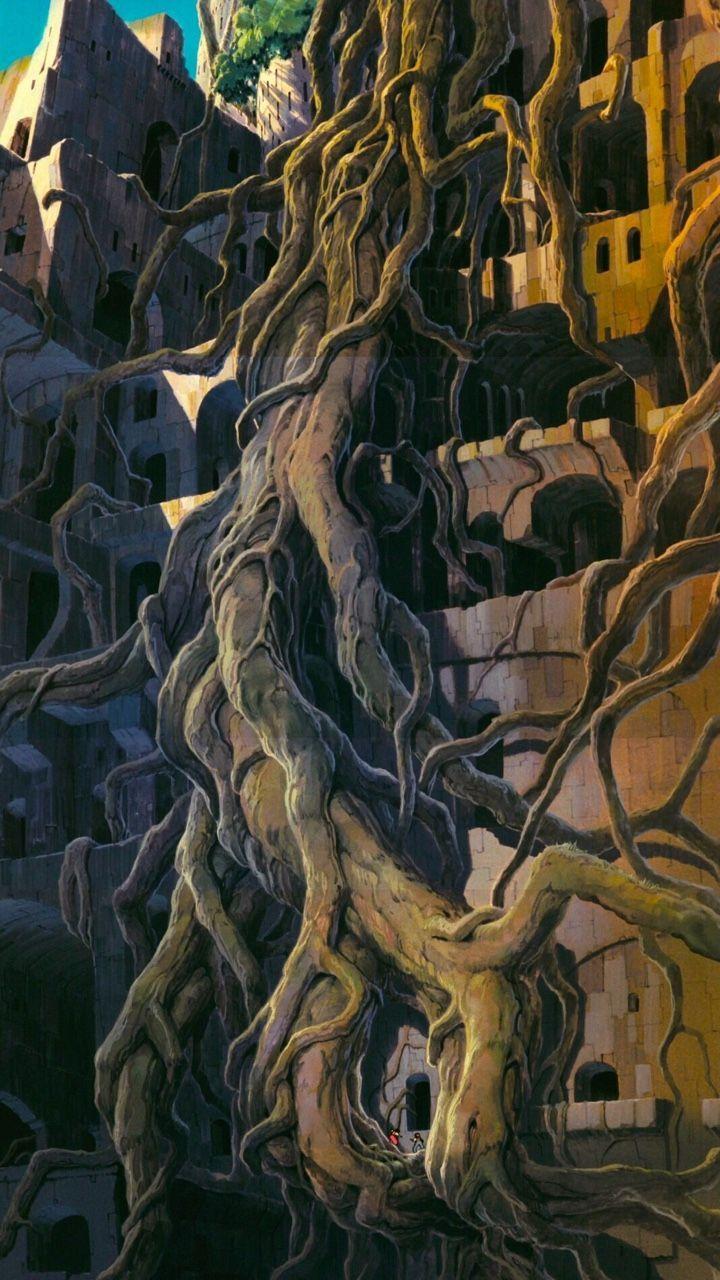 720x1280 Laputa Castle In The Sky Smartphone Wallpaper