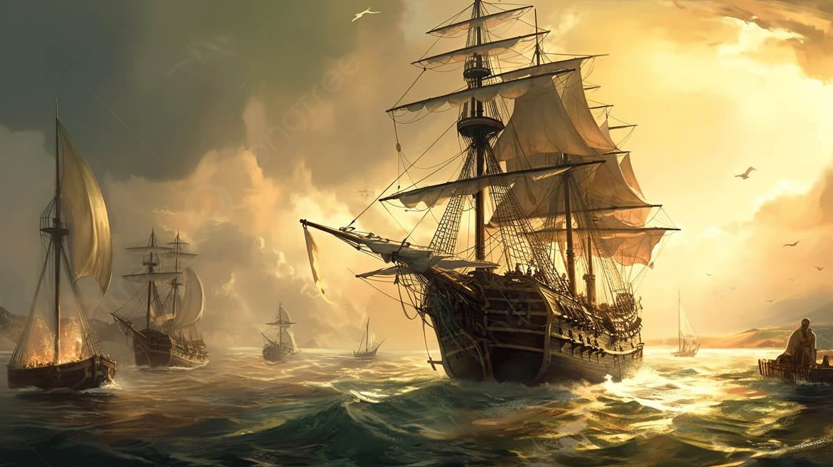 1200x673 Ship Painting Art Wallpaper Background