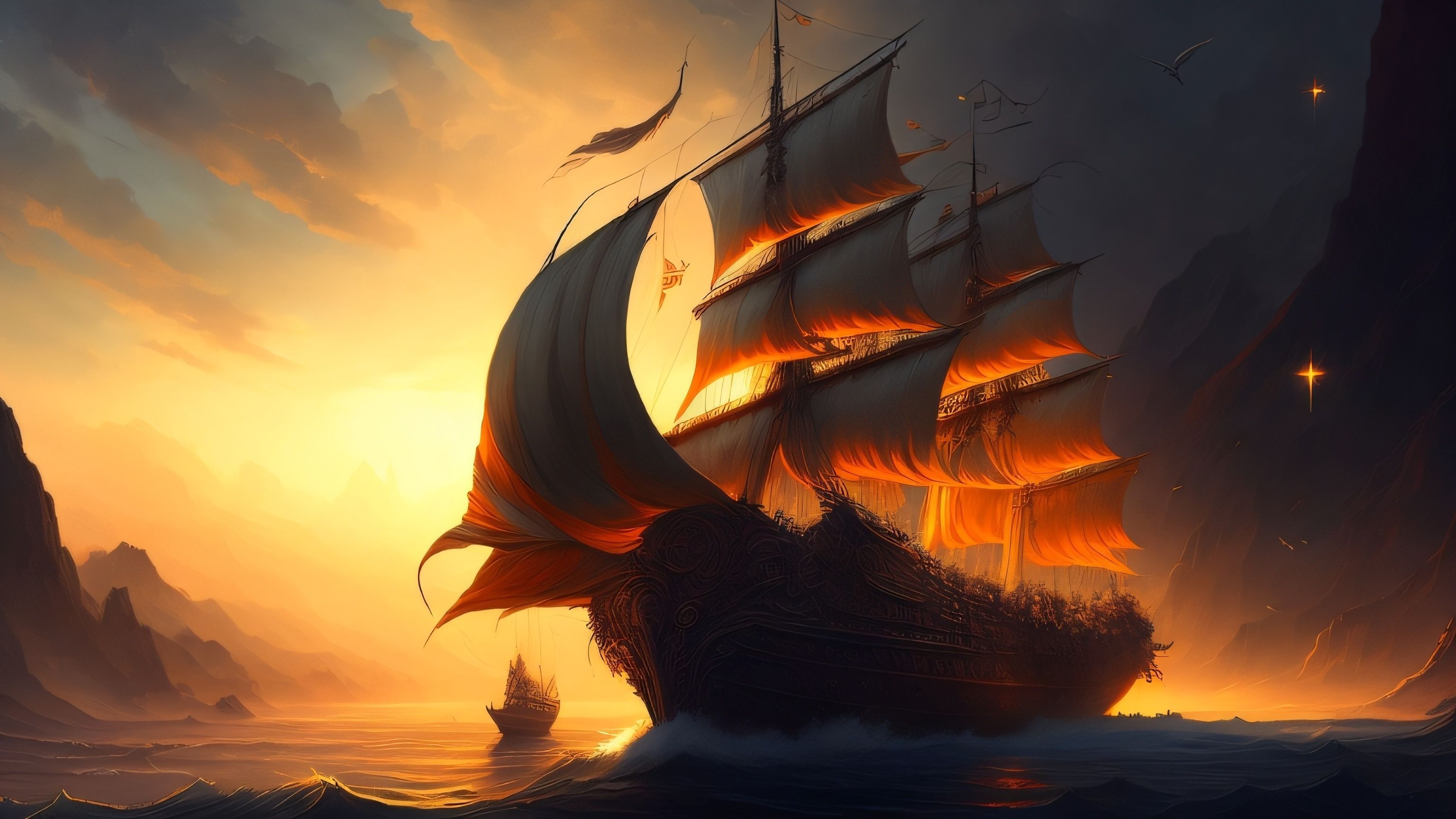 3072x1728 Ship HD Wallpaper and 4K Background