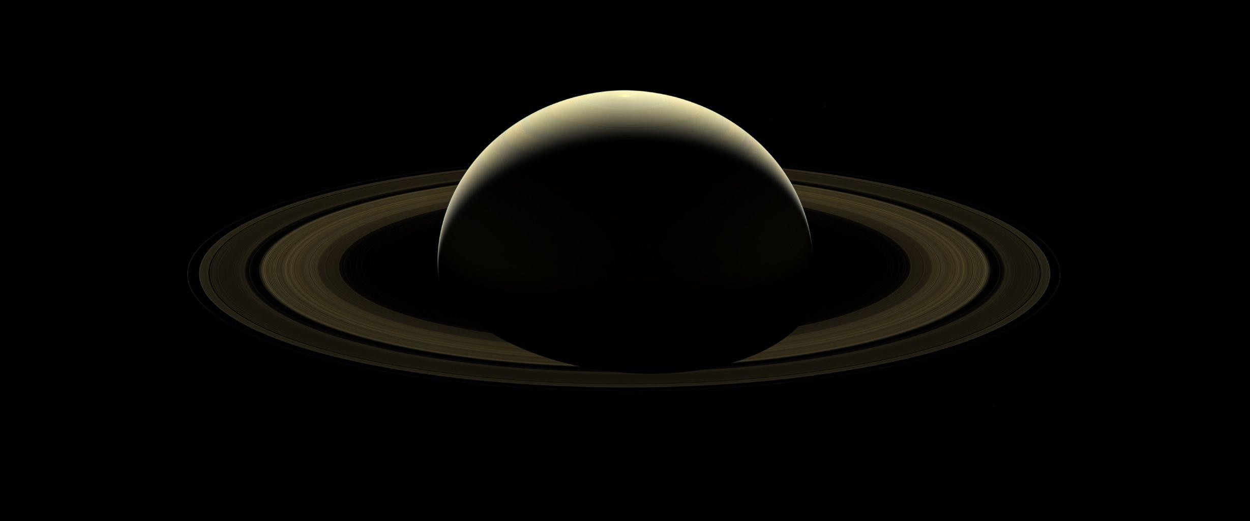 2458x1024 Space Image. A Farewell to Saturn