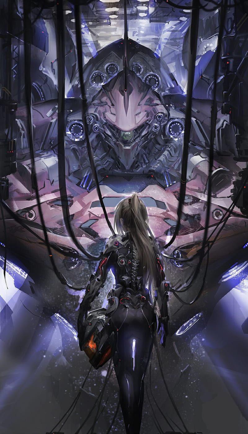 800x1400 Mecha, man, pilot, robot, HD phone wallpaper