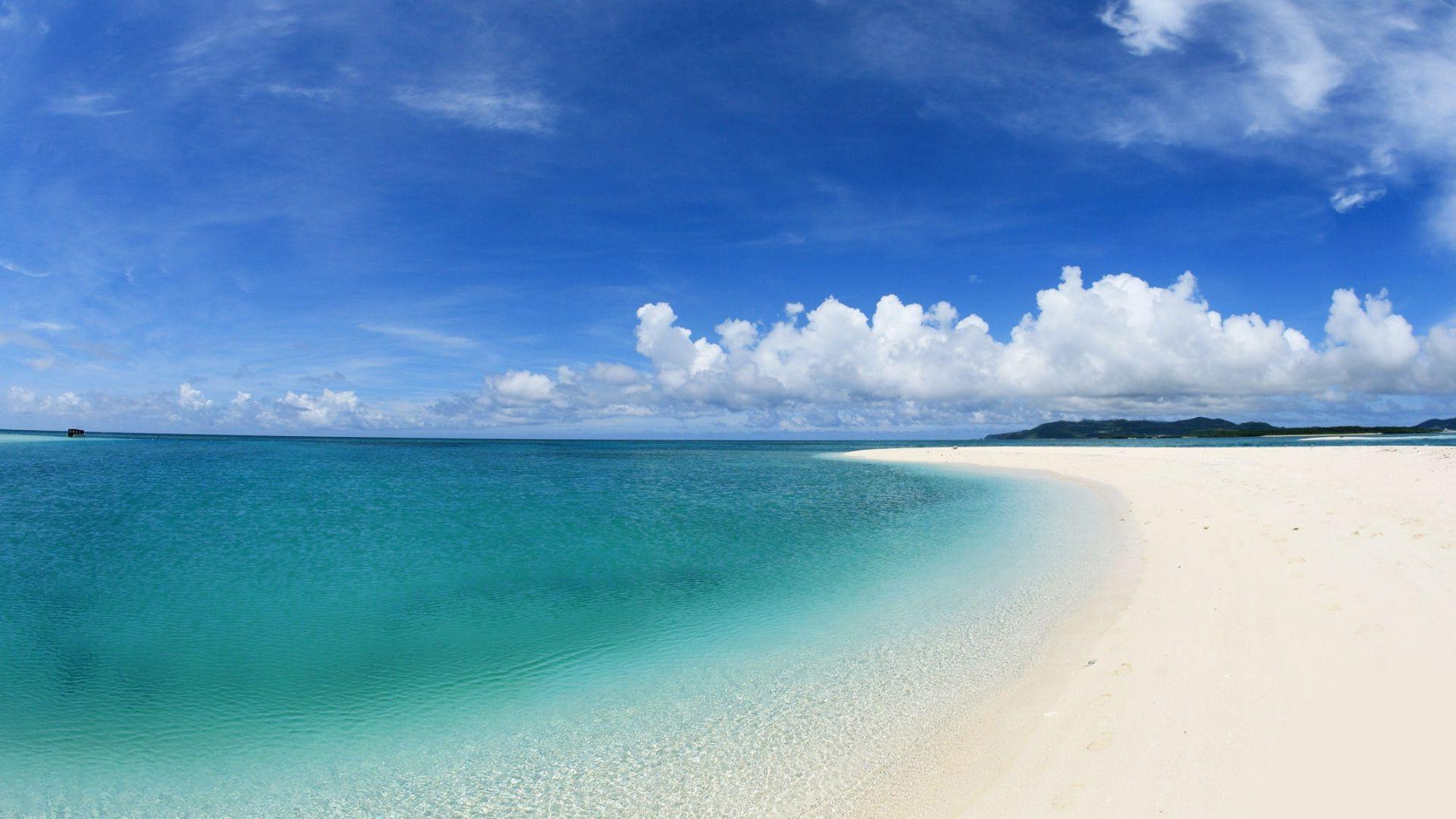 1920x1080 White sand beach wallpaperx1080