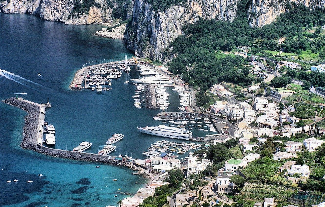 1332x850 Wallpaper the city, Marina, Italy, harbour, Capri, Capri