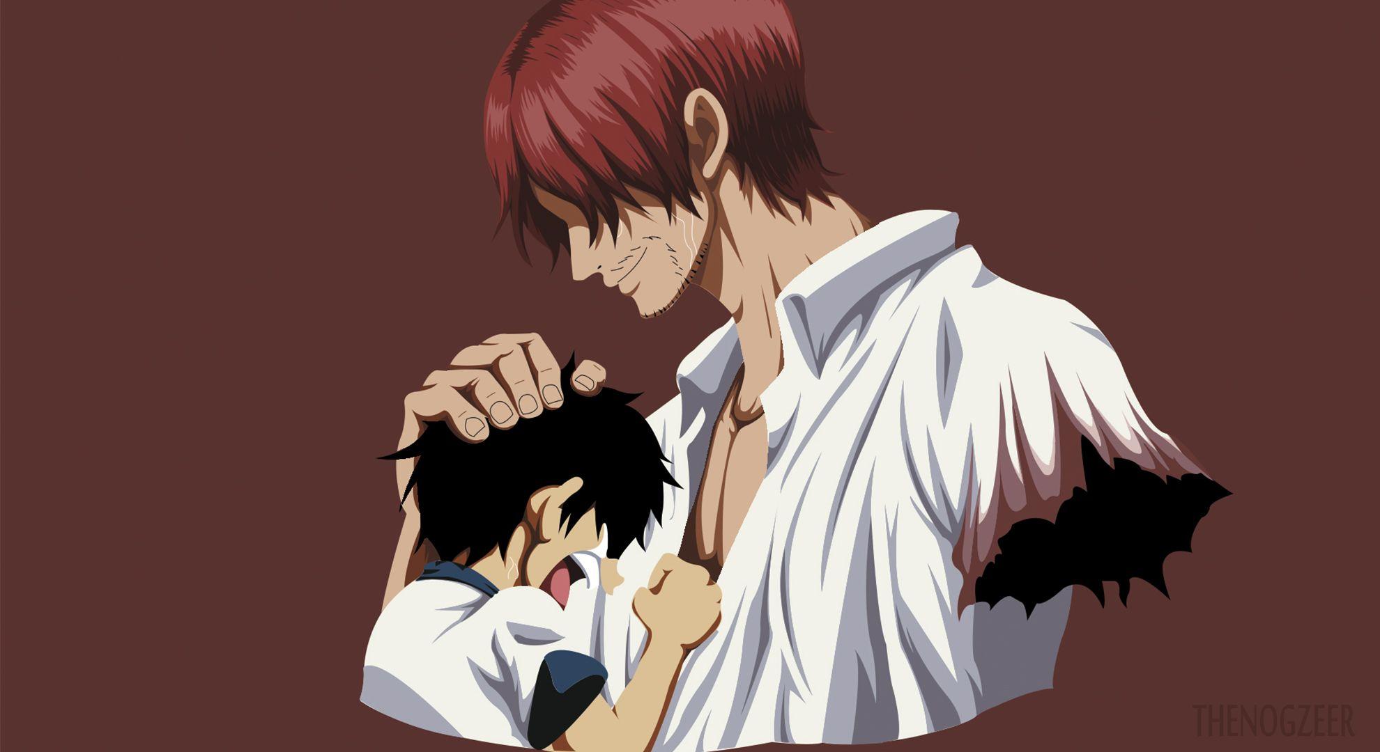 1980x1080 LUFFY & SHANKS minimalist