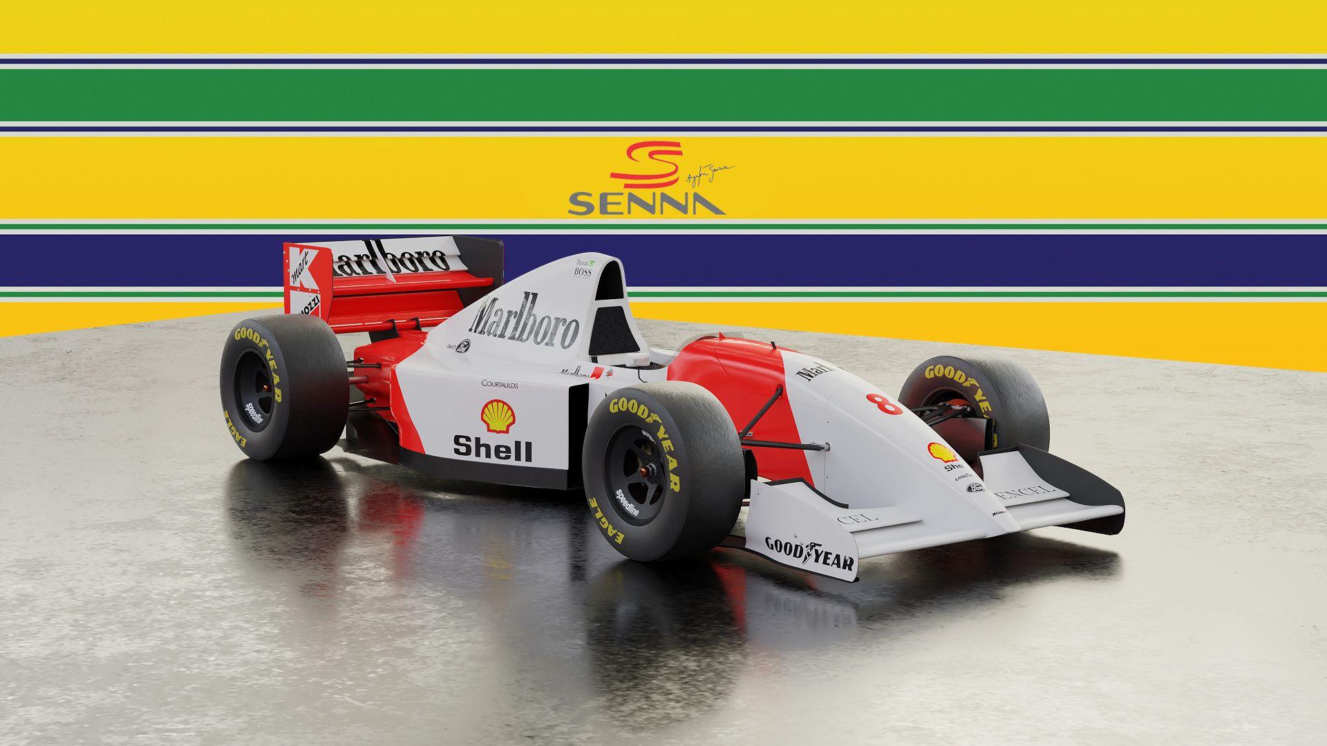 1920x1080 McLaren MP4 8 Ayrton Senna hình nền Dự án đã hoàn thành