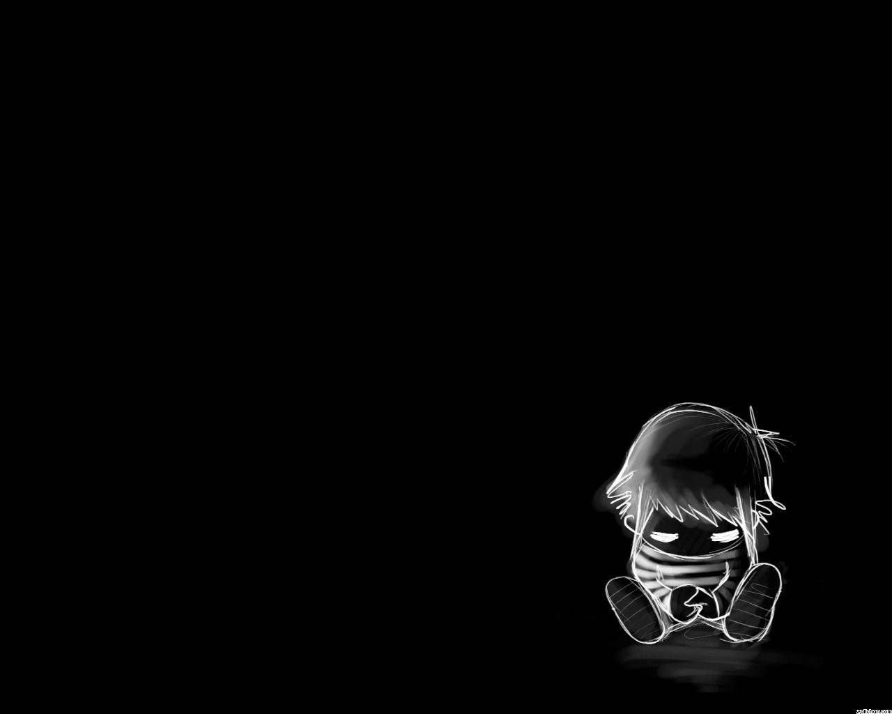 1280x1024 Sad Cartoon Kid Drawing Wallpaper