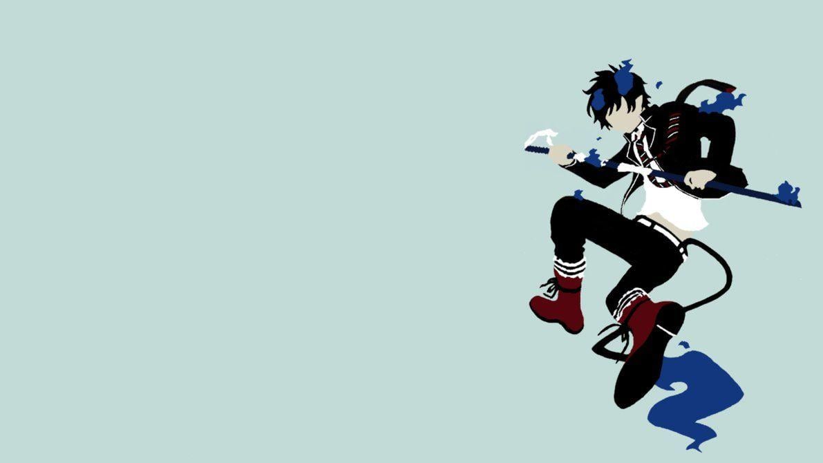 1191x670 Blue Exorcist Minimalist Wallpaper