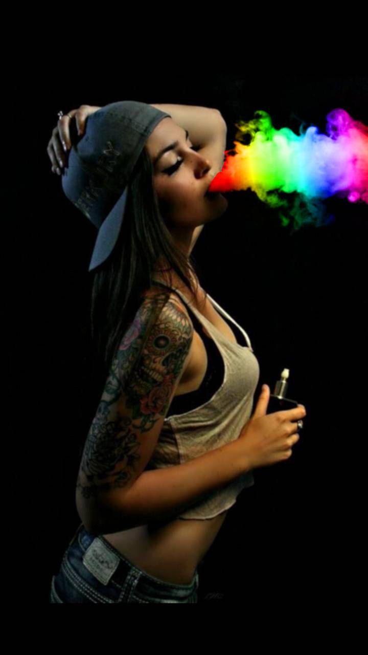 720x1280 Vape girl wallpaper