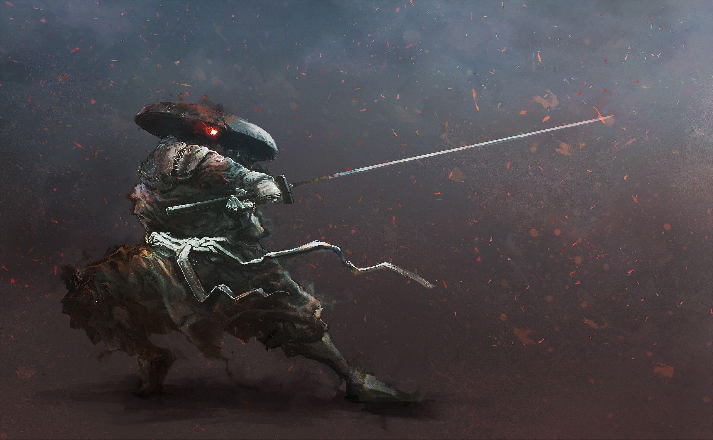 2432x1500 HD Samurai Wallpaper