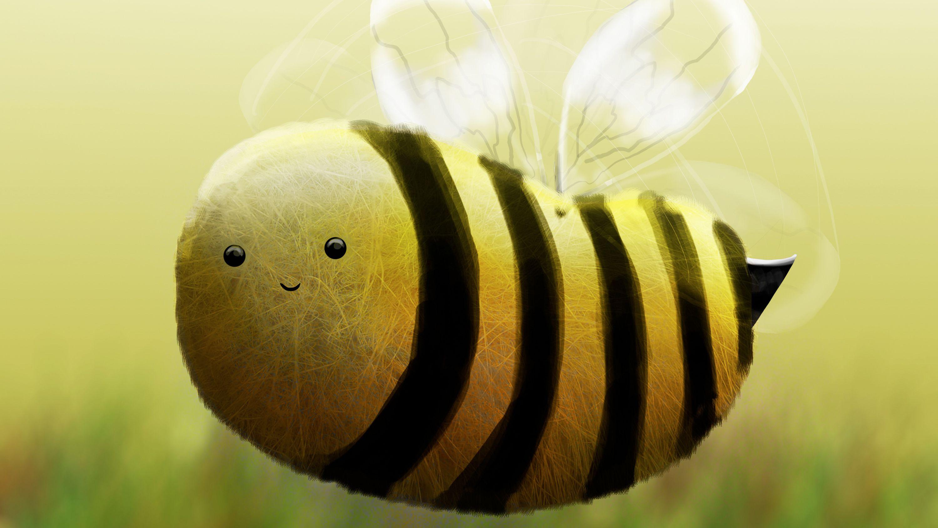 3000x1688 Bee Illustration, HD Animals, 4k Wallpaper, Image
