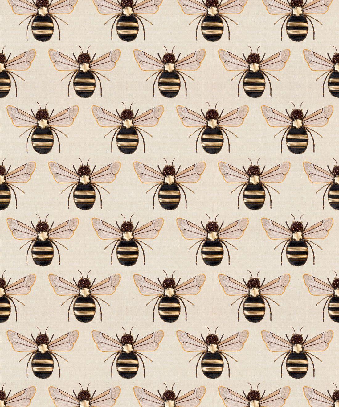 1100x1320 Golden Bee Embroidery Removable Wallpaper UK