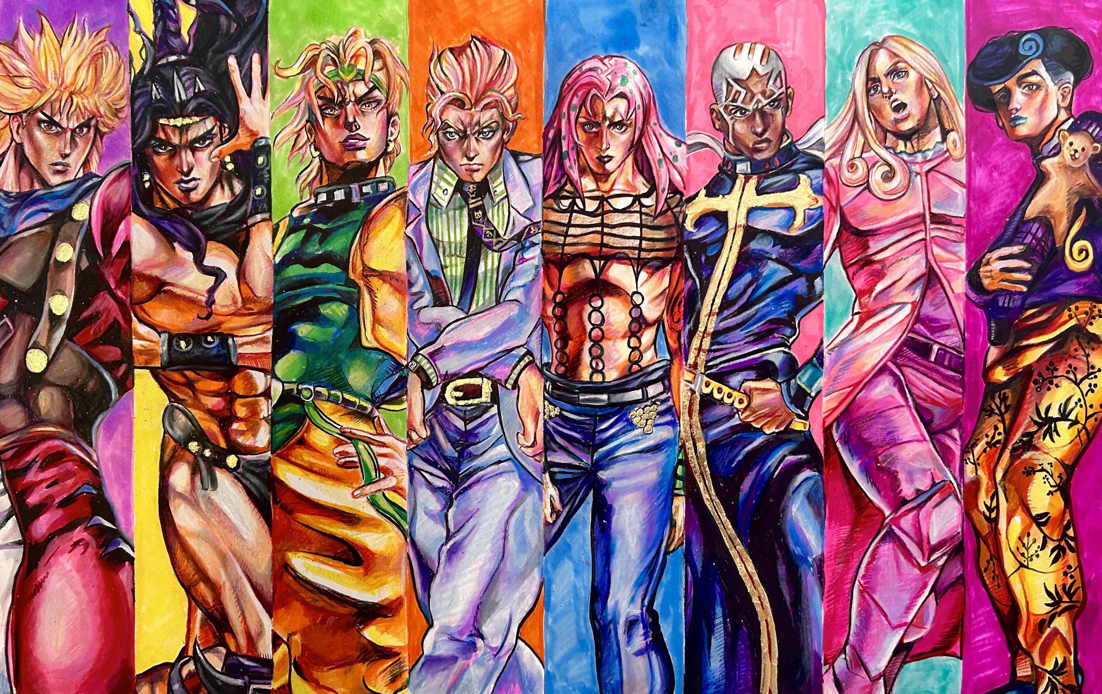 3790x2386 I drew every main JoJo villain : r