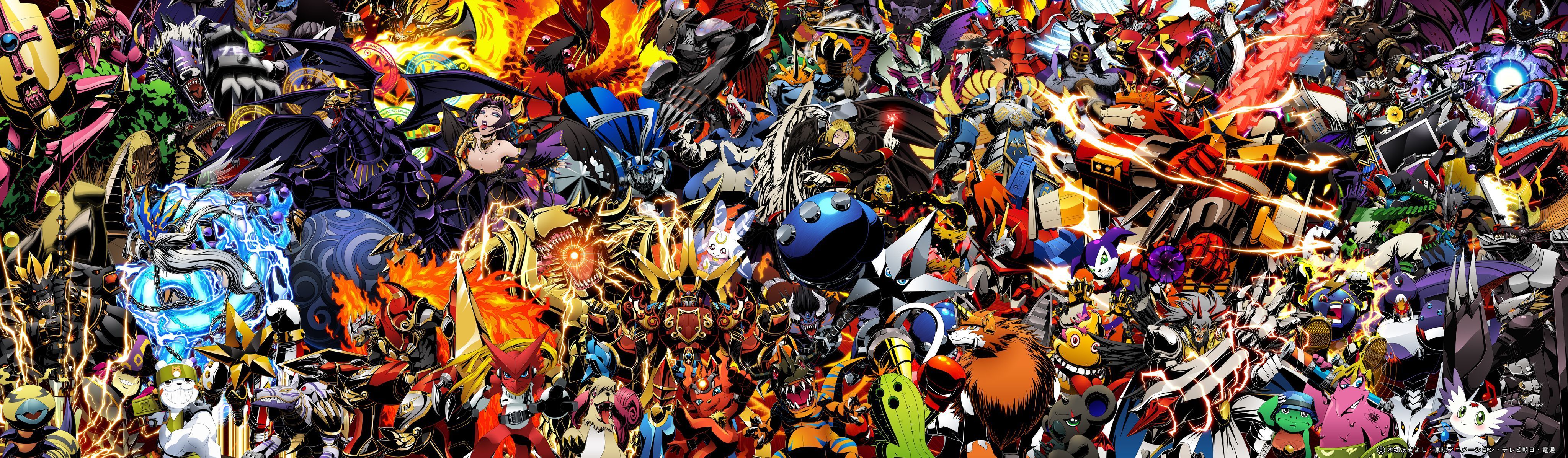 4096x1197 Epic Digimon Anime HD Wallpaper Collection