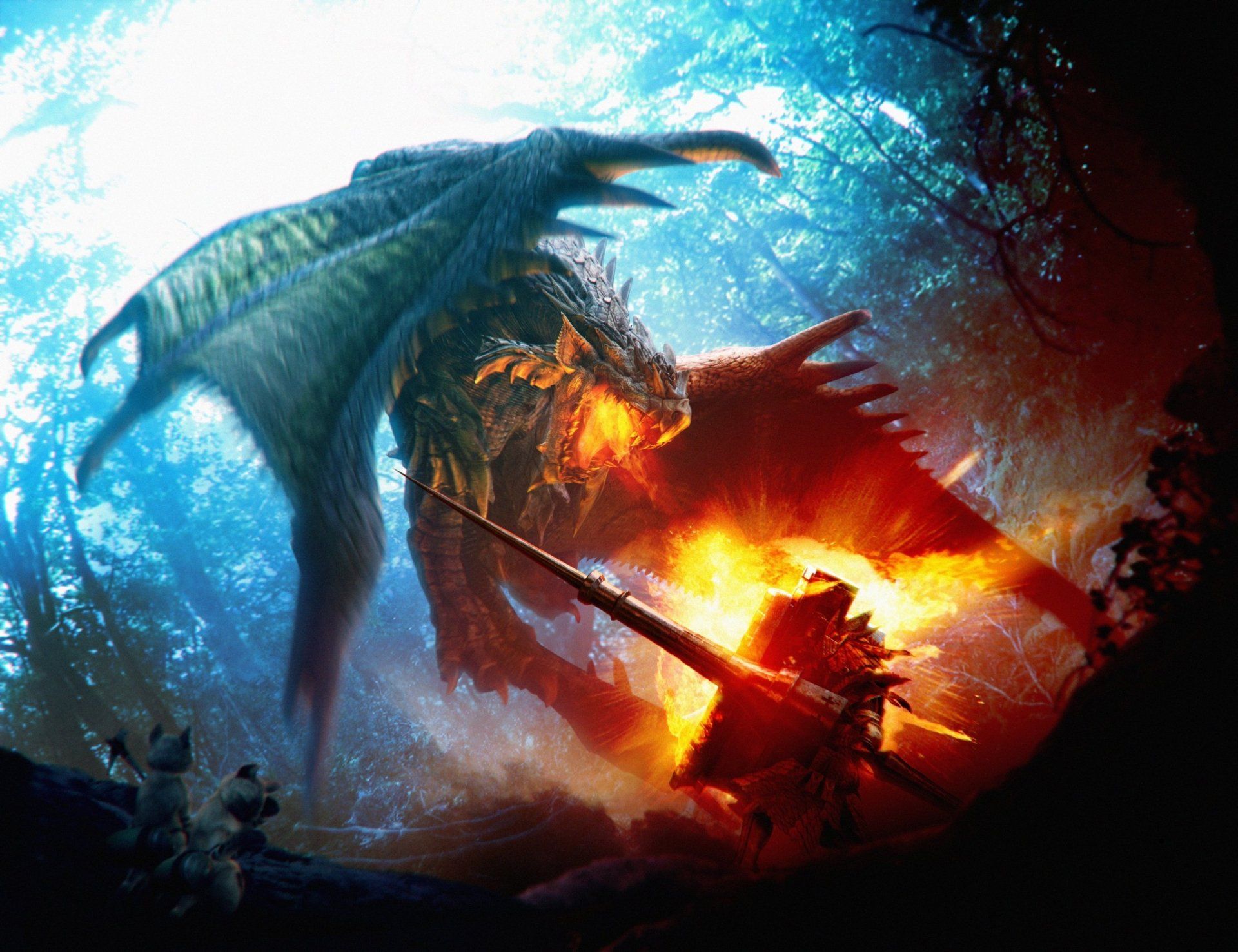 1920x1477 I animated a Monster Hunter Wallpaper