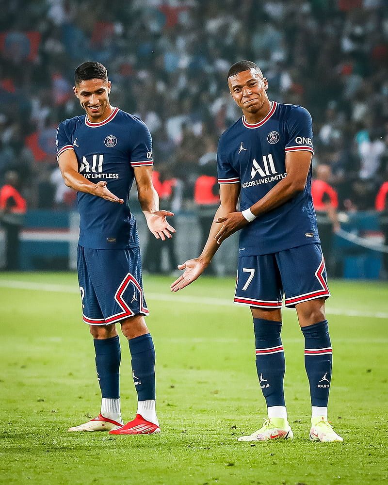 800x1000 HD hakimi and mbappe wallpaper