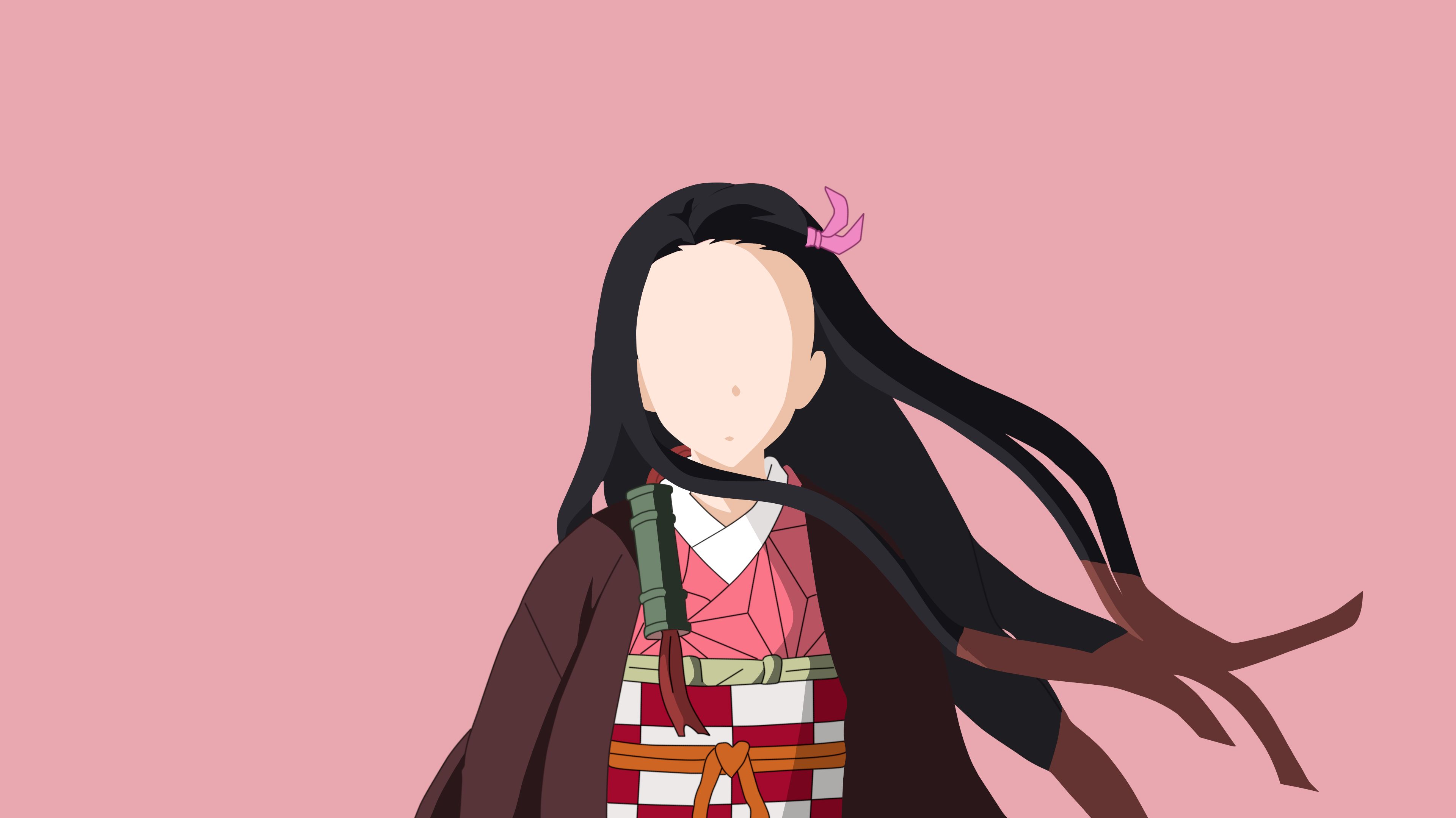 3840x2160 Nezuko Kamado Demon Slayer HD Minimal Wallpaper, HD Minimalist 4K Wallpaper, Image and Background