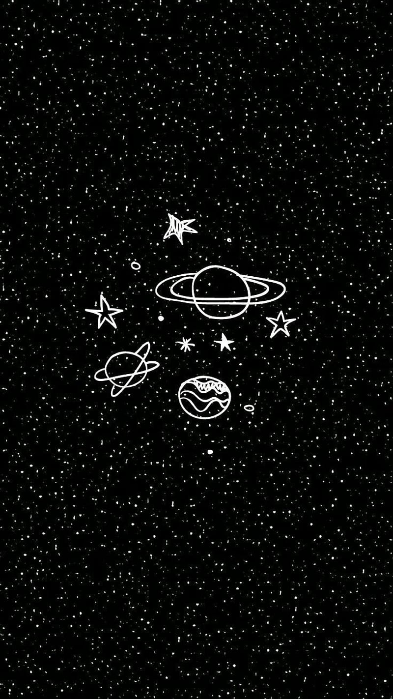 800x1422 Black, black, drawing, space, HD phone wallpaper