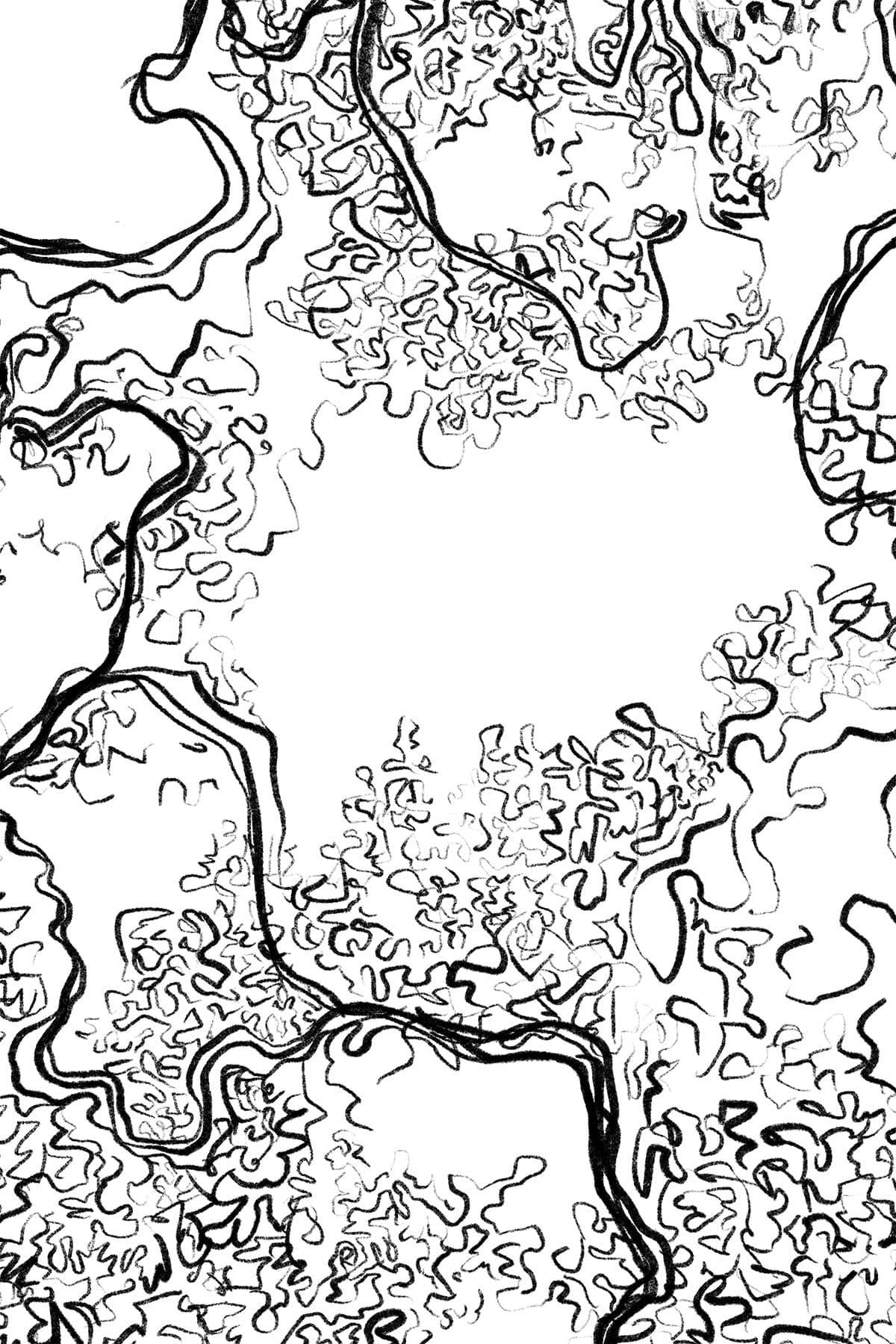 1200x1800 Abstract Sketch Wall Mural