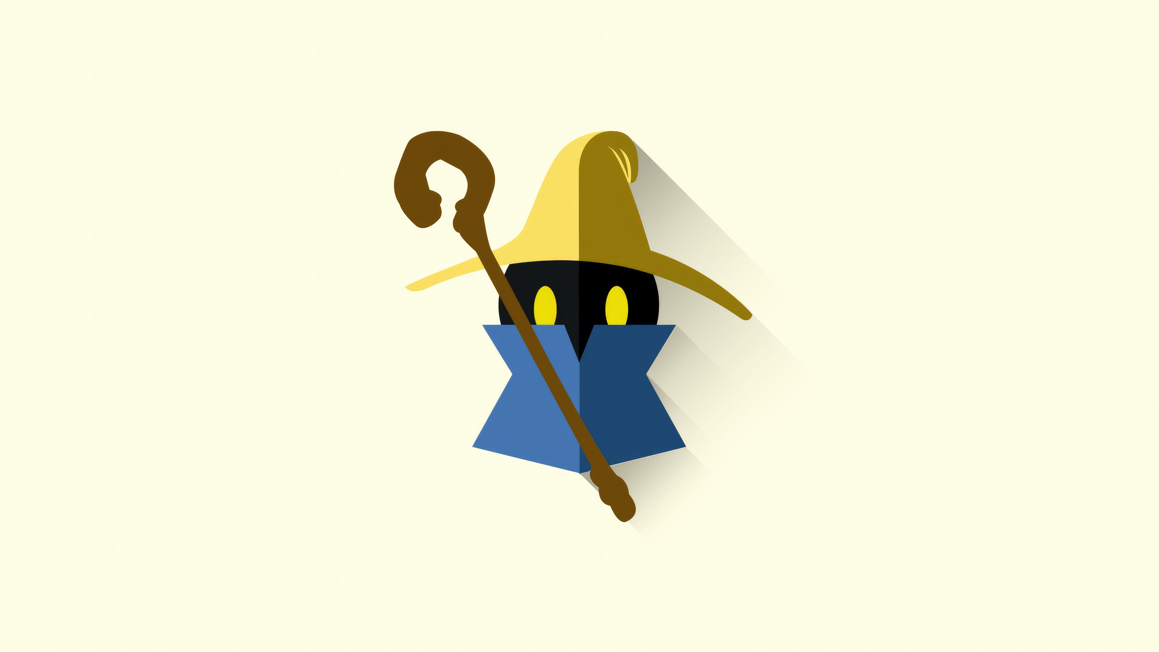 3840x2160 Black Mage Final Fantasy Minimal 4k