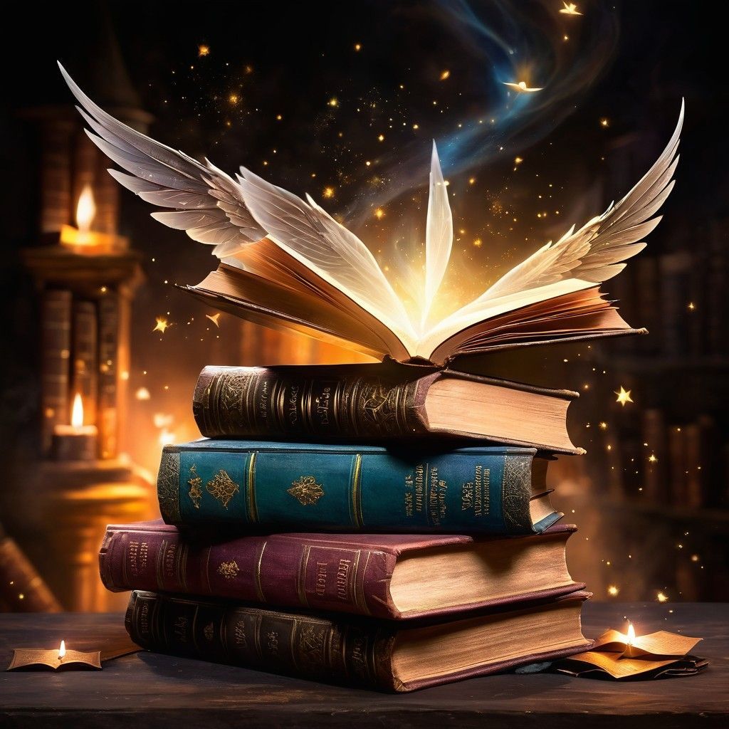 1024x1024 Magic Flying Books in Harry Potter