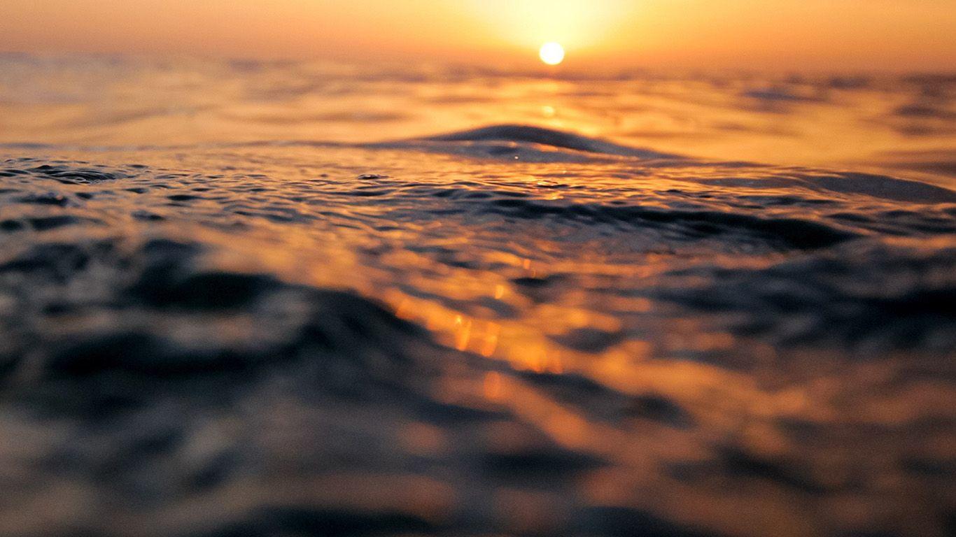 1366x768 wallpaper for desktop, laptop. sunset sea water bokeh