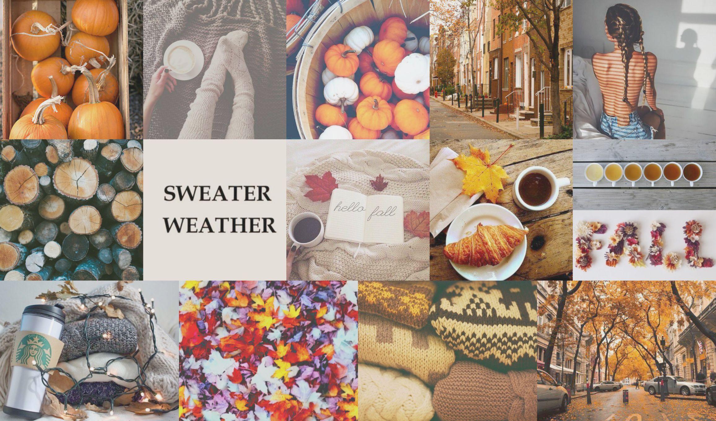 2313x1360 Here's a fall desktop background I made :-) #fall #autumn