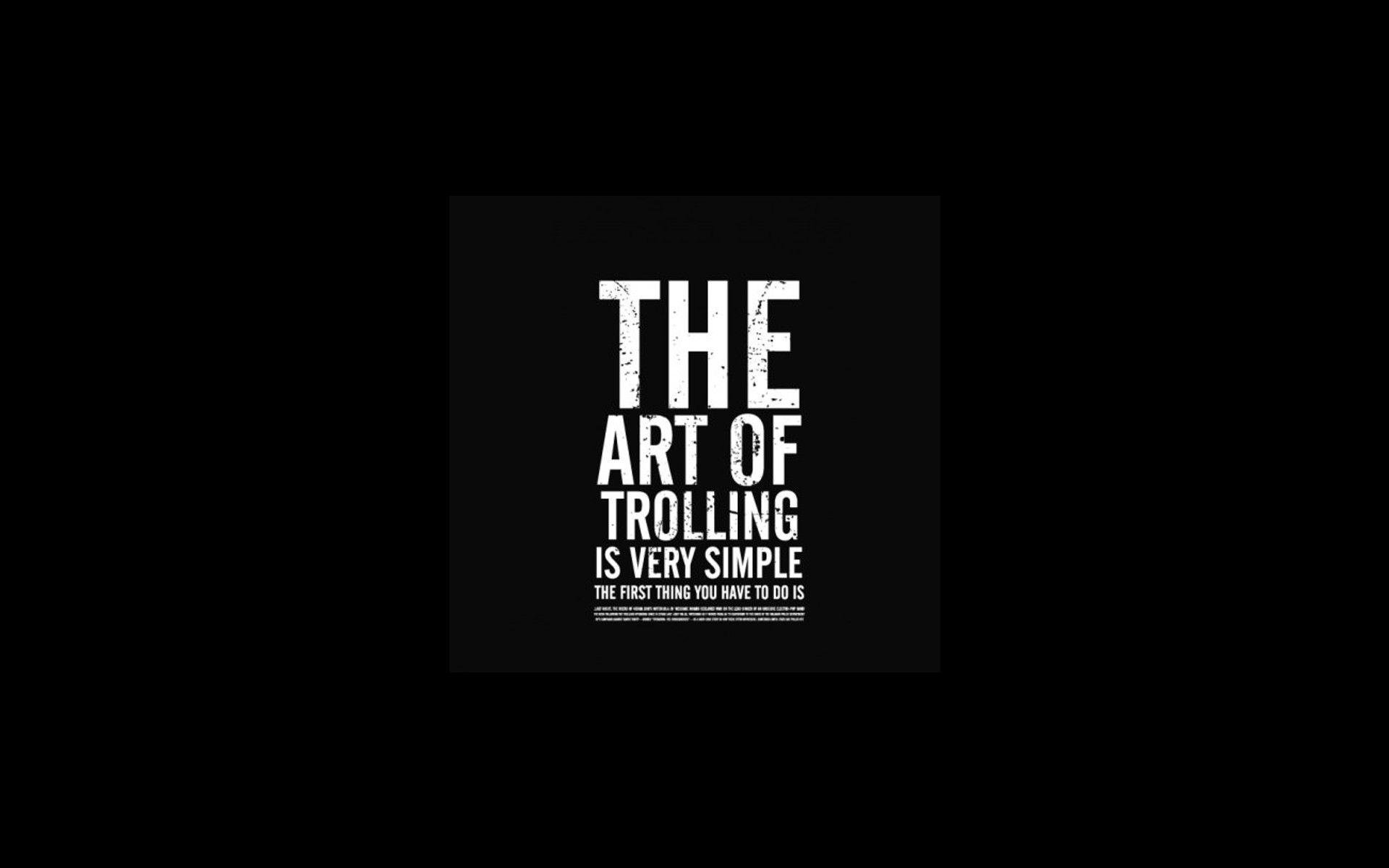 1920x1200 The Art Of Trolling - Hình nền vui nhộn Tập 2