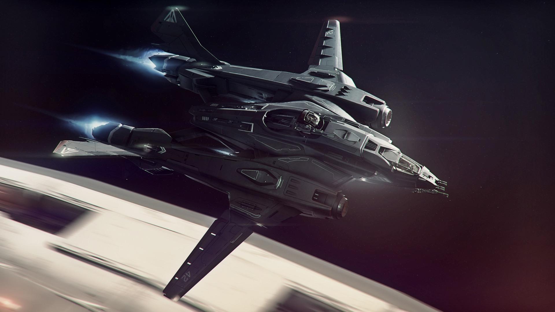 1920x1080 Star Citizen Game Sci Fi Space Fight. Wallpaper