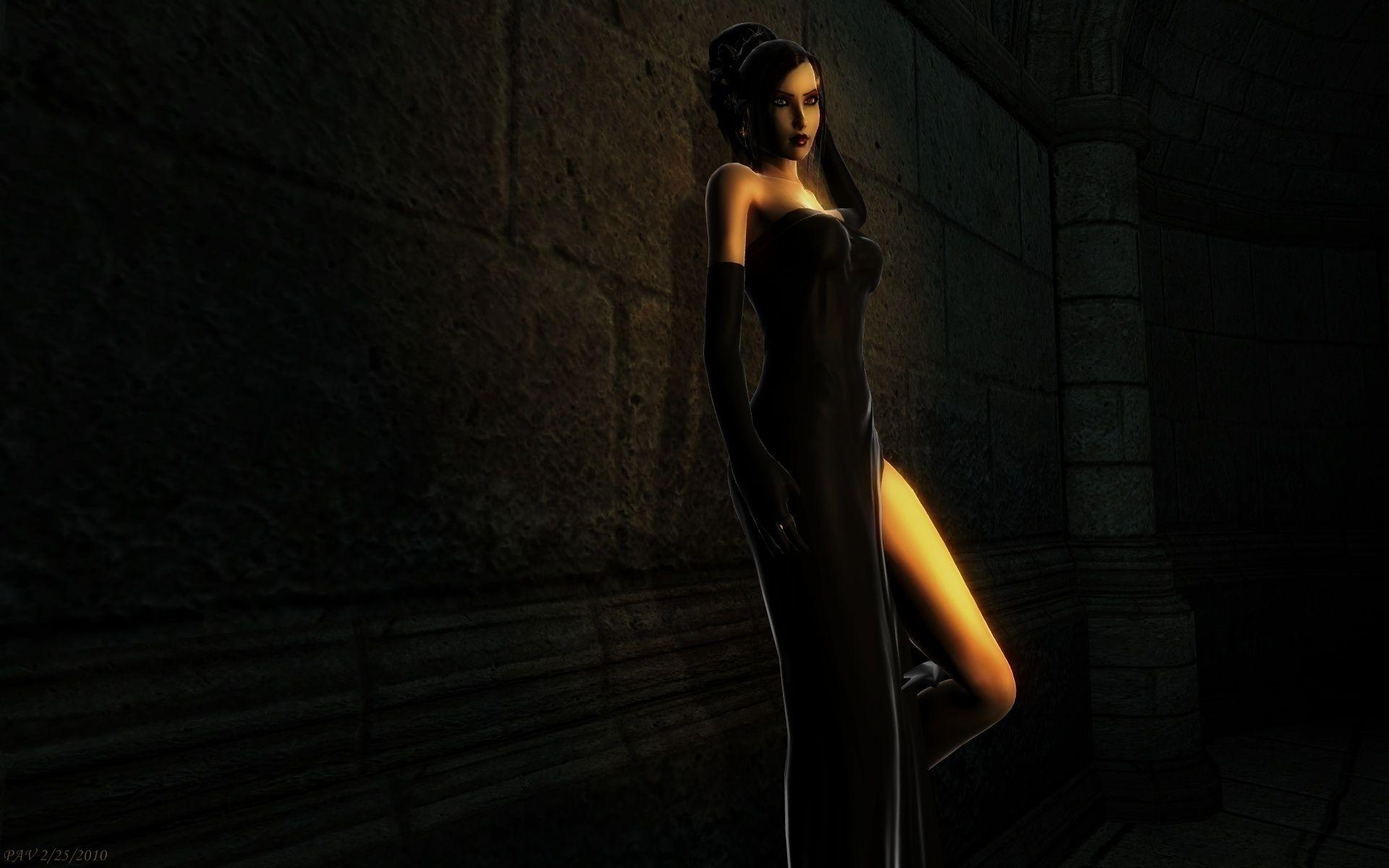 1920x1200 Dark, elegance, autumn, girls, wallpaper, gothic