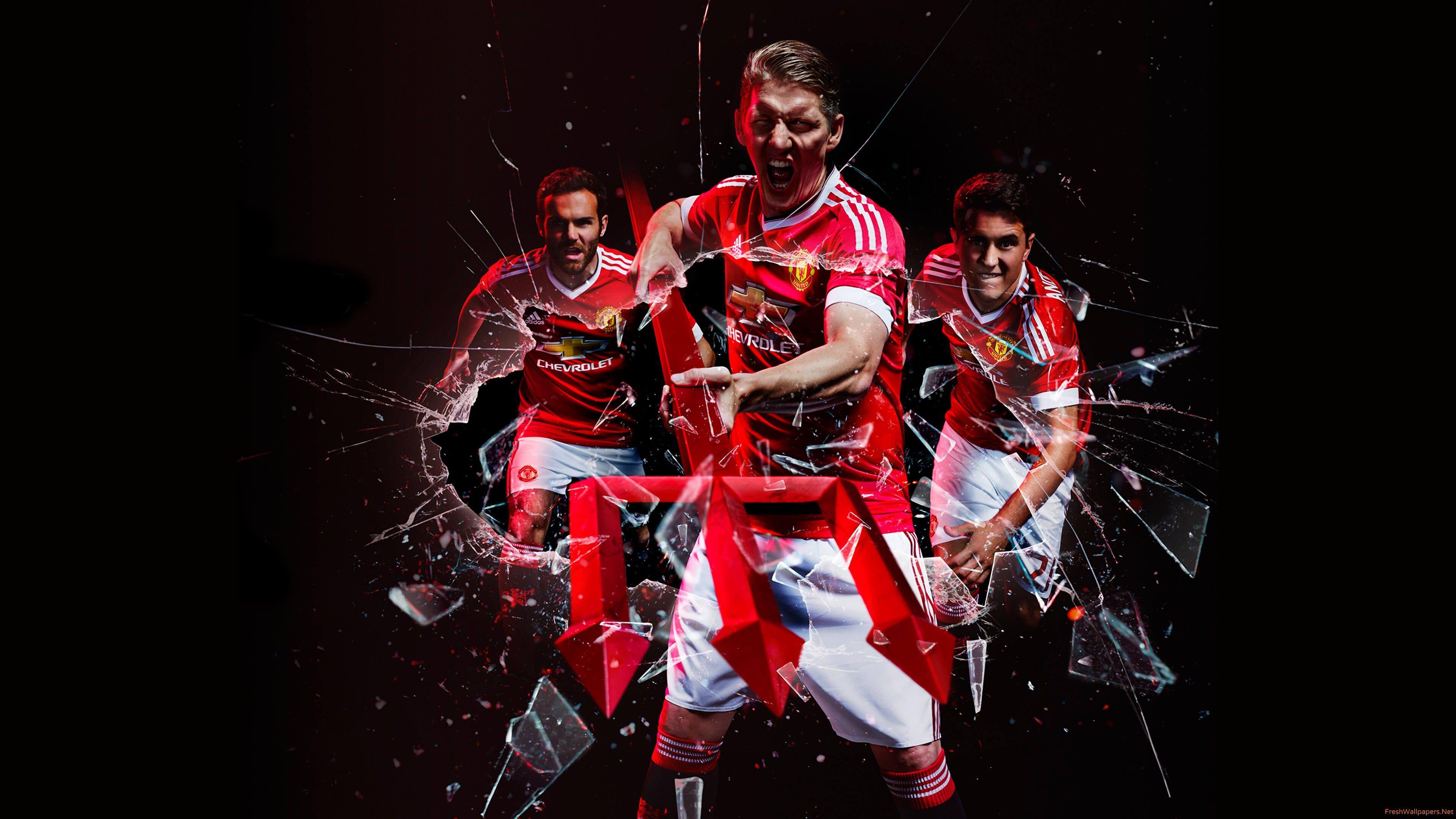 3840x2160 Manchester United FC 2015 2016 Adidas Home Kit 4K