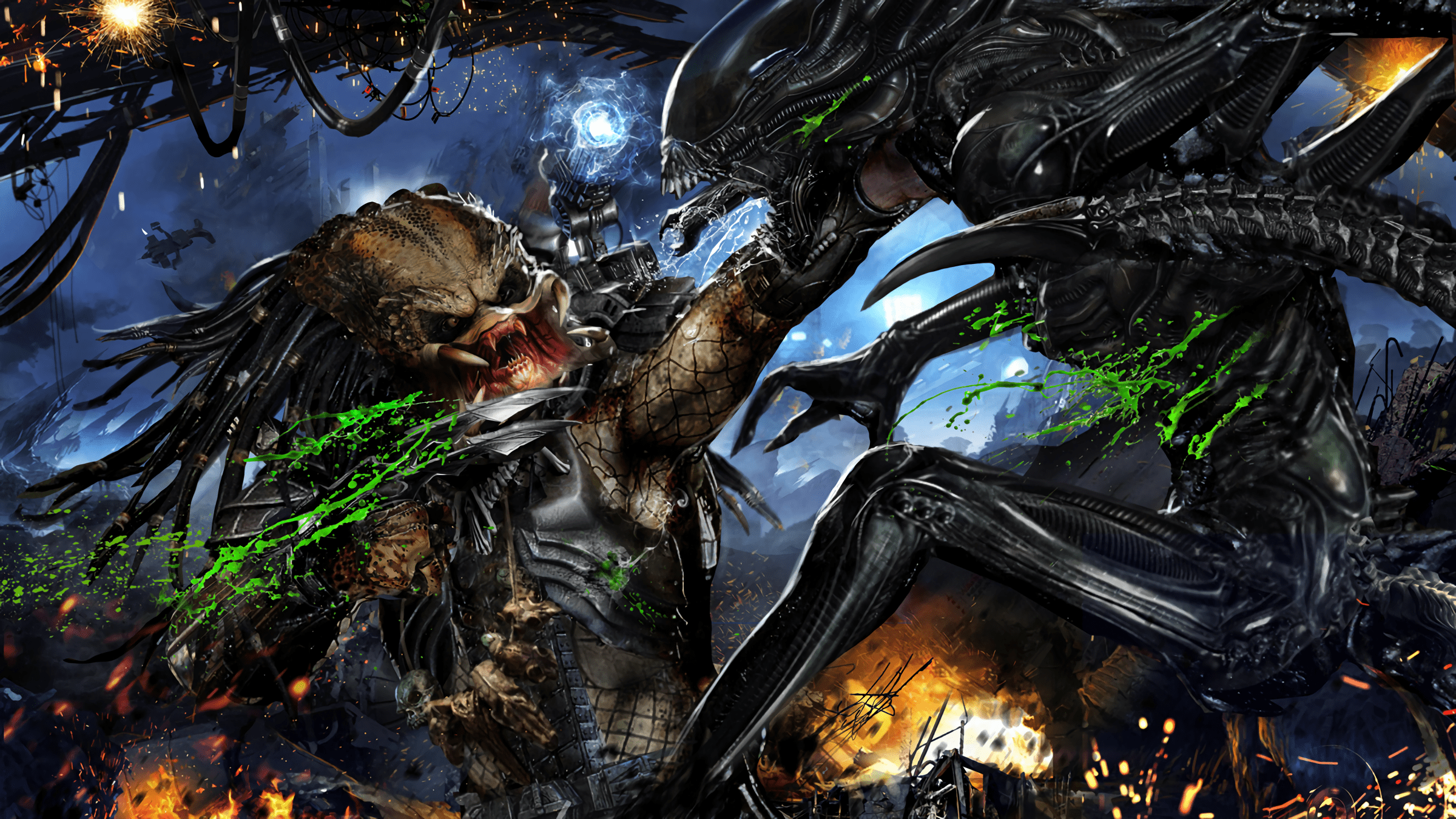2400x1350 Alien VS Predator Wallpaper (26)