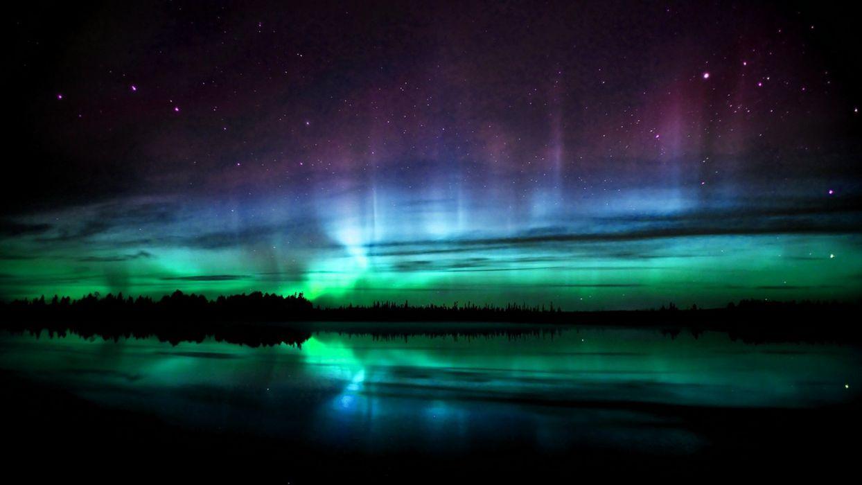1244x700 Green lights aurora borealis wallpaperx1080