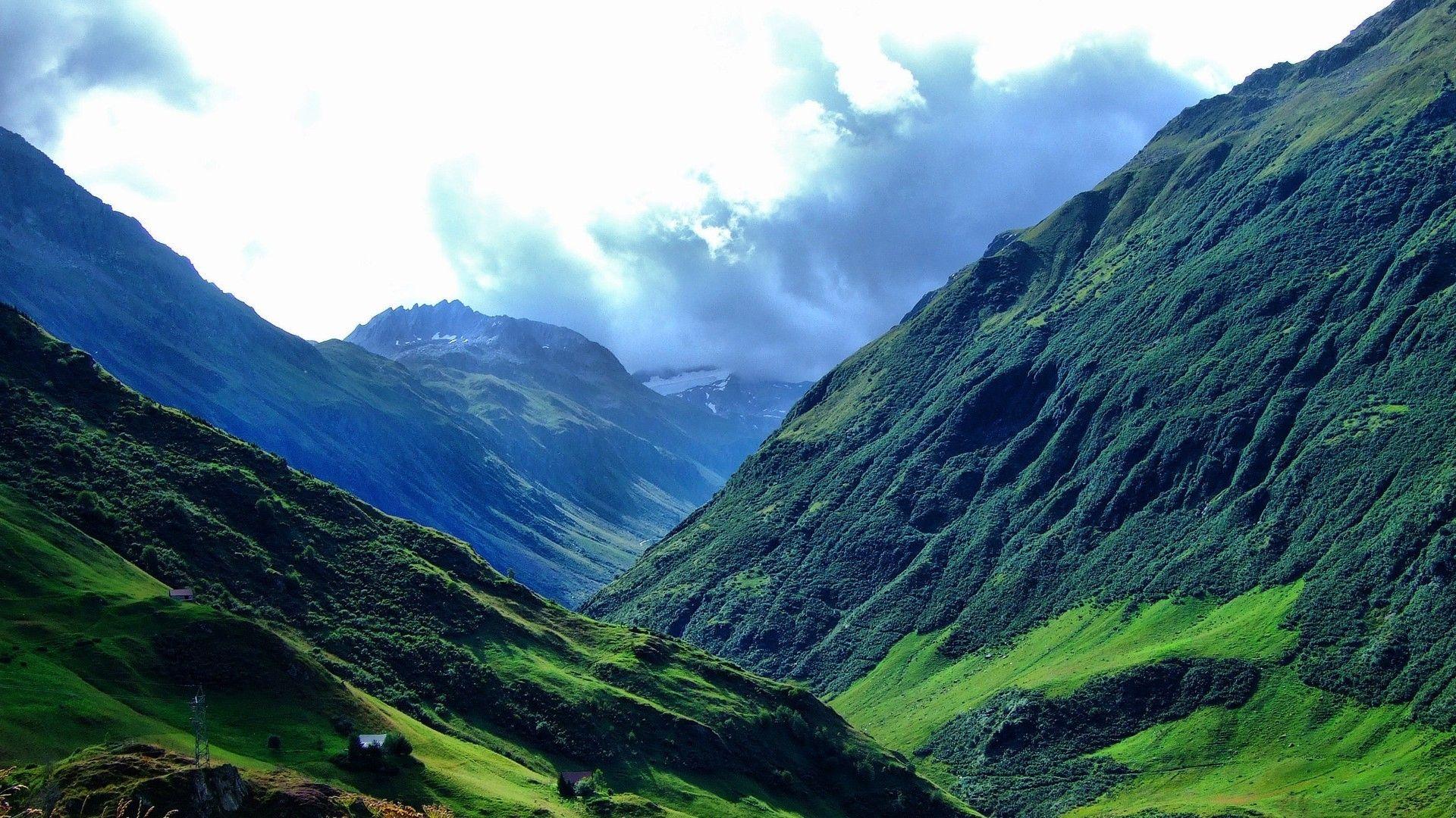 1920x1080 Green Mountain Valley wallpaper