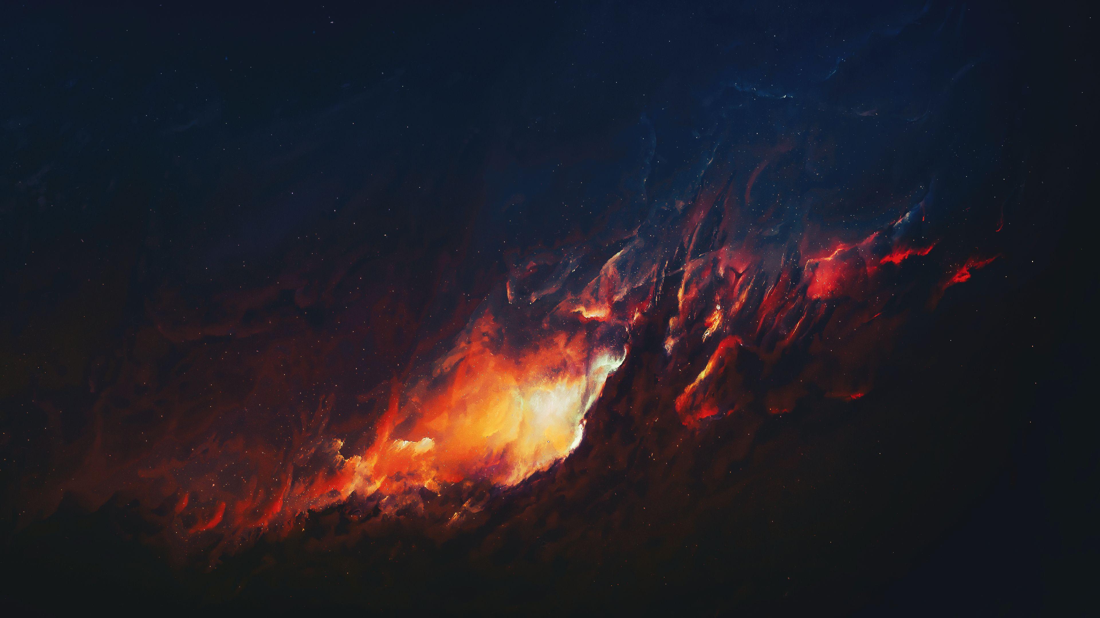 3840x2160 Download 3840x2160 wallpaper dark, space, clouds, art, 4k