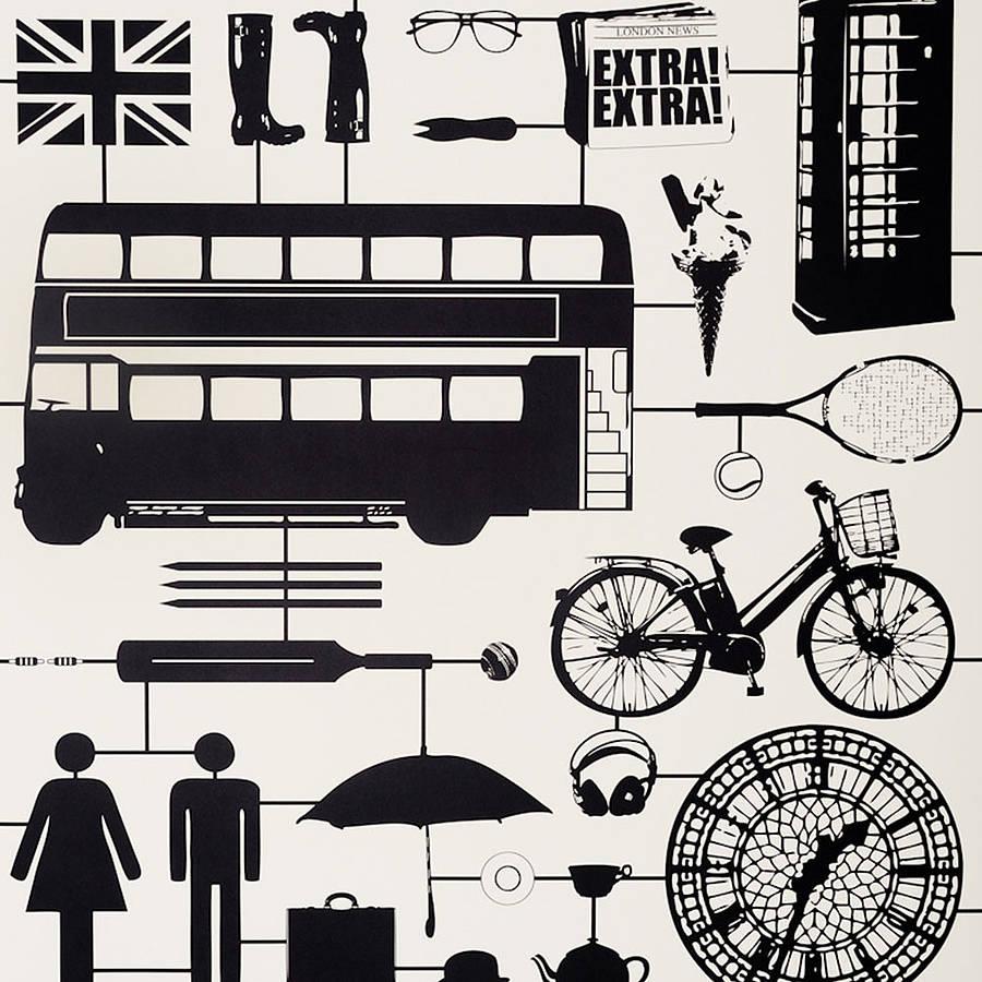900x900 airfix london wallpaper black and cream