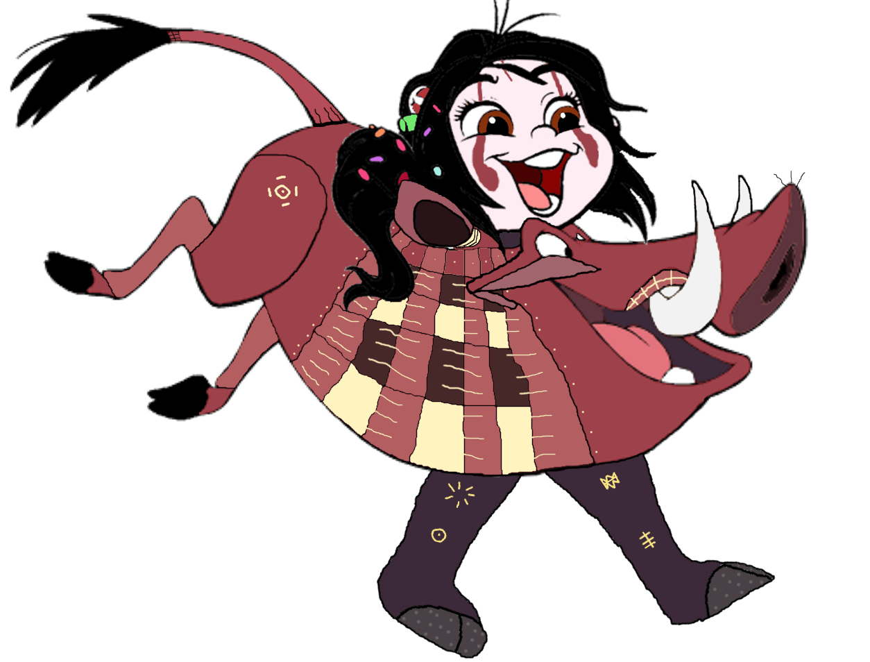 1254x954 the lion king musical london image Vanellope dressed as Pumbaa 2 HD