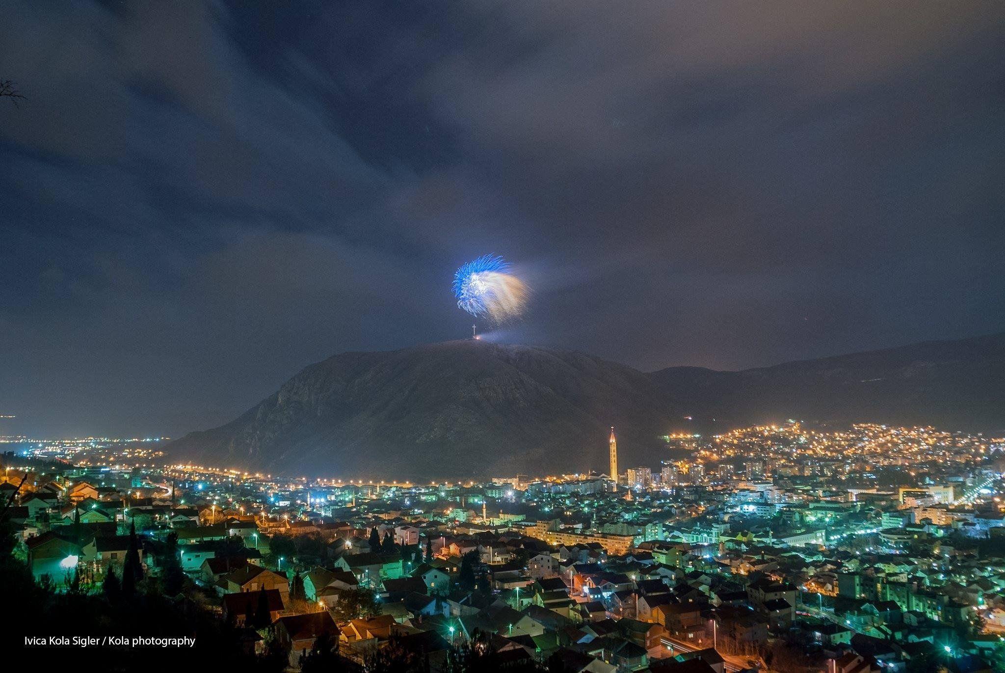 2048x1371 mostar bosnia bosnia and herzegovina night fireworks