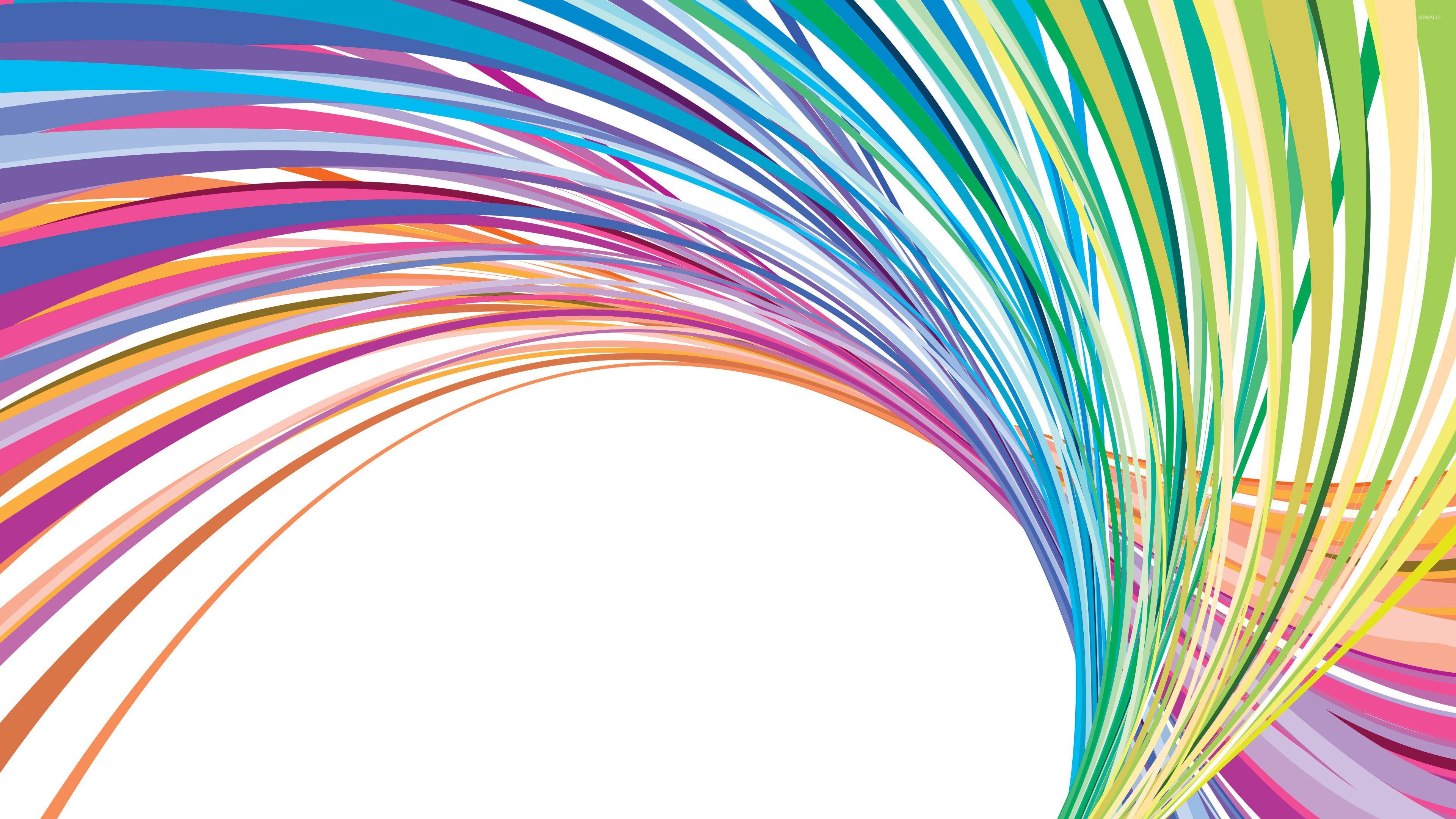 3840x2160 Rainbow Line HD Wallpaper 25061
