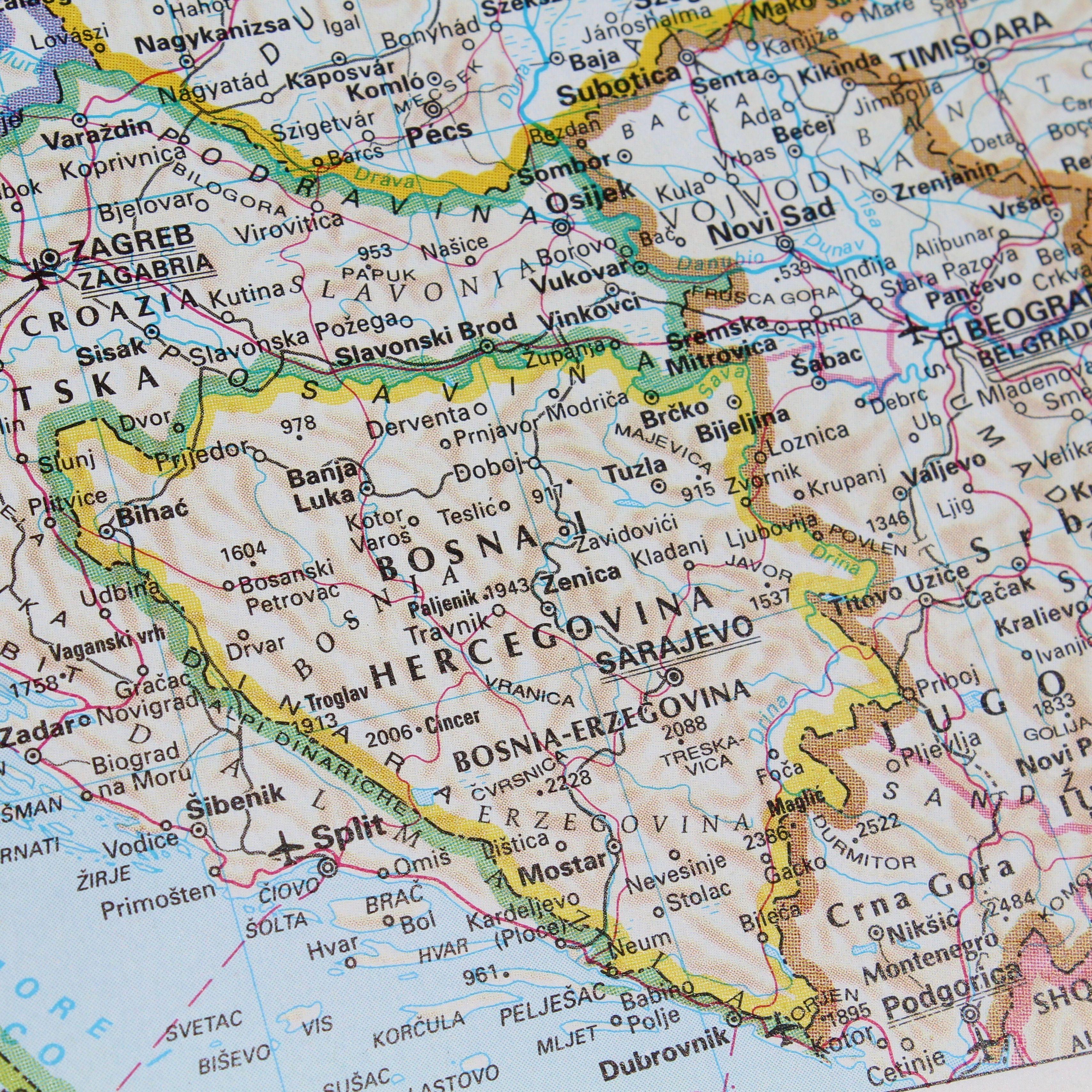 3415x3415 Download wallpaper 3415x3415 map, travel, bosnia