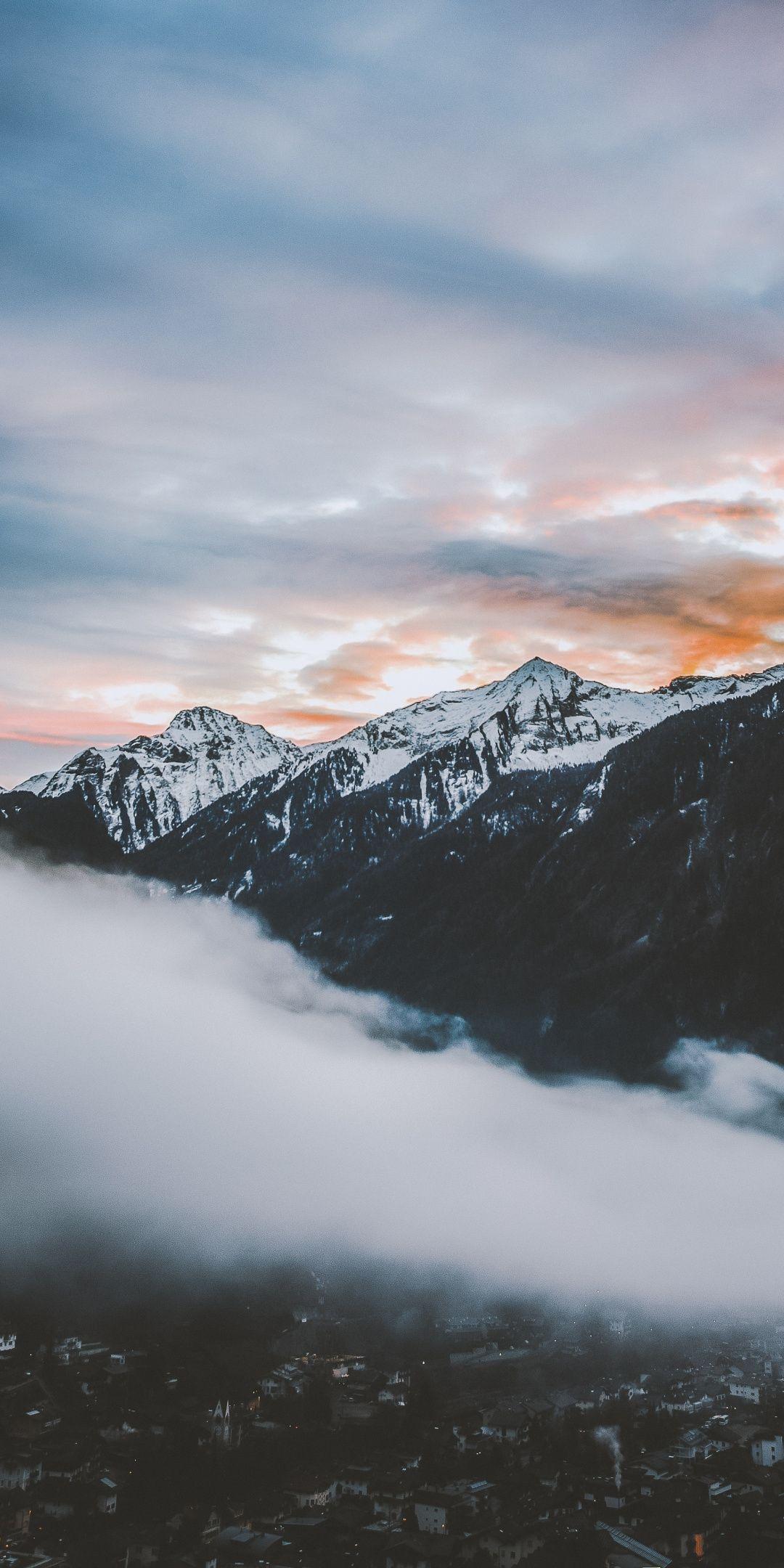 clouds mountain wallpaper hd