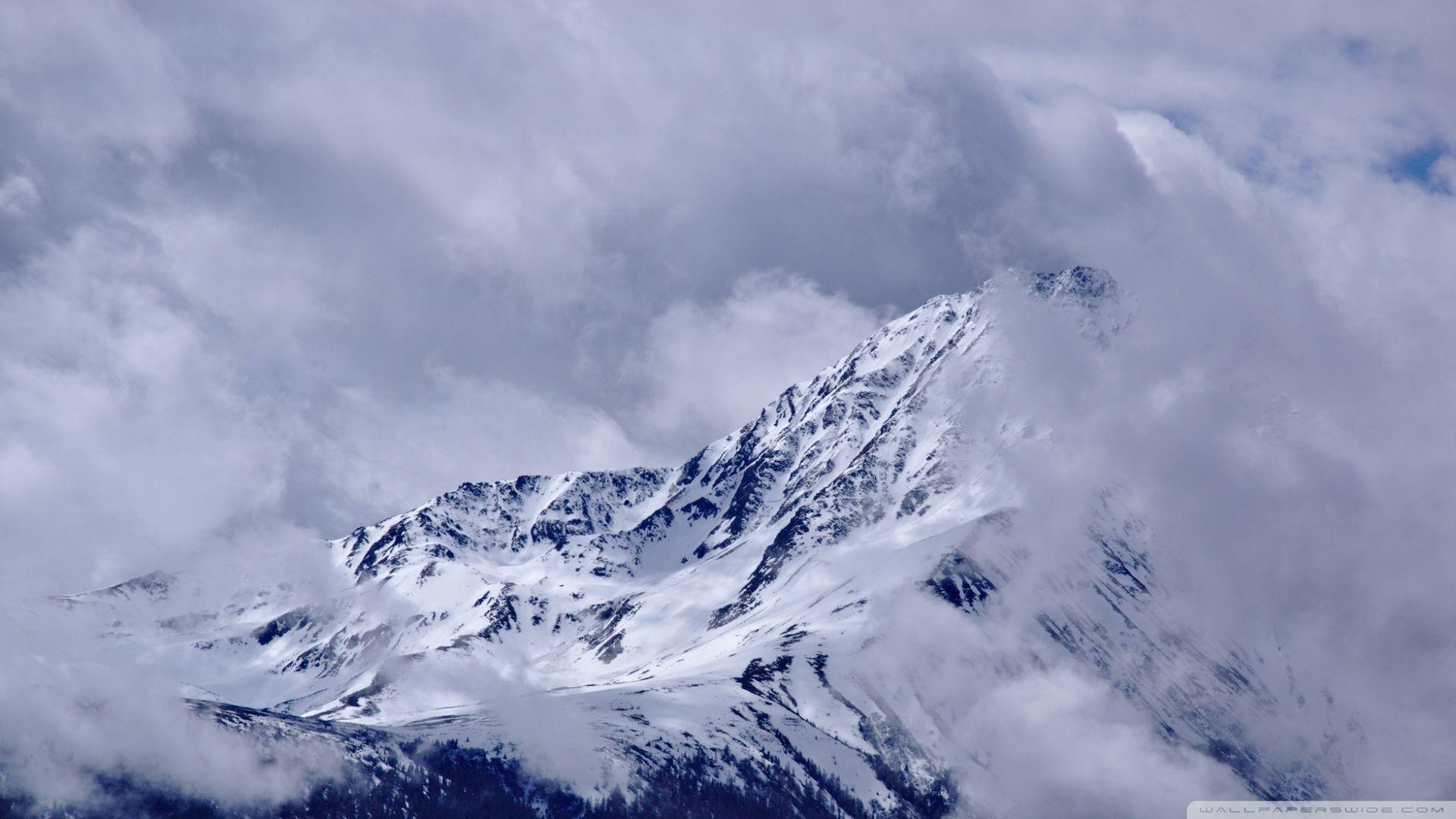 1920x1080 Mountain Peak With Drifting Clouds ❤ 4K HD Desktop