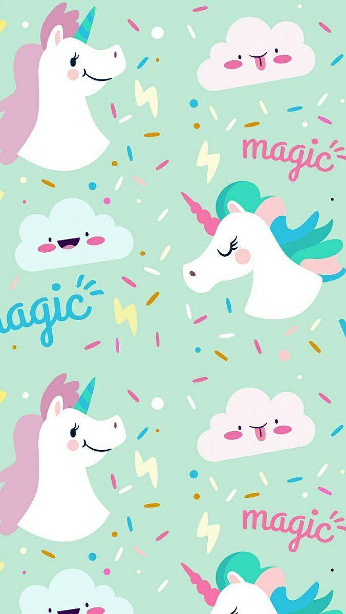676x1200 Cute Unicorn Phone Wallpaper Cartoon Wallpaper