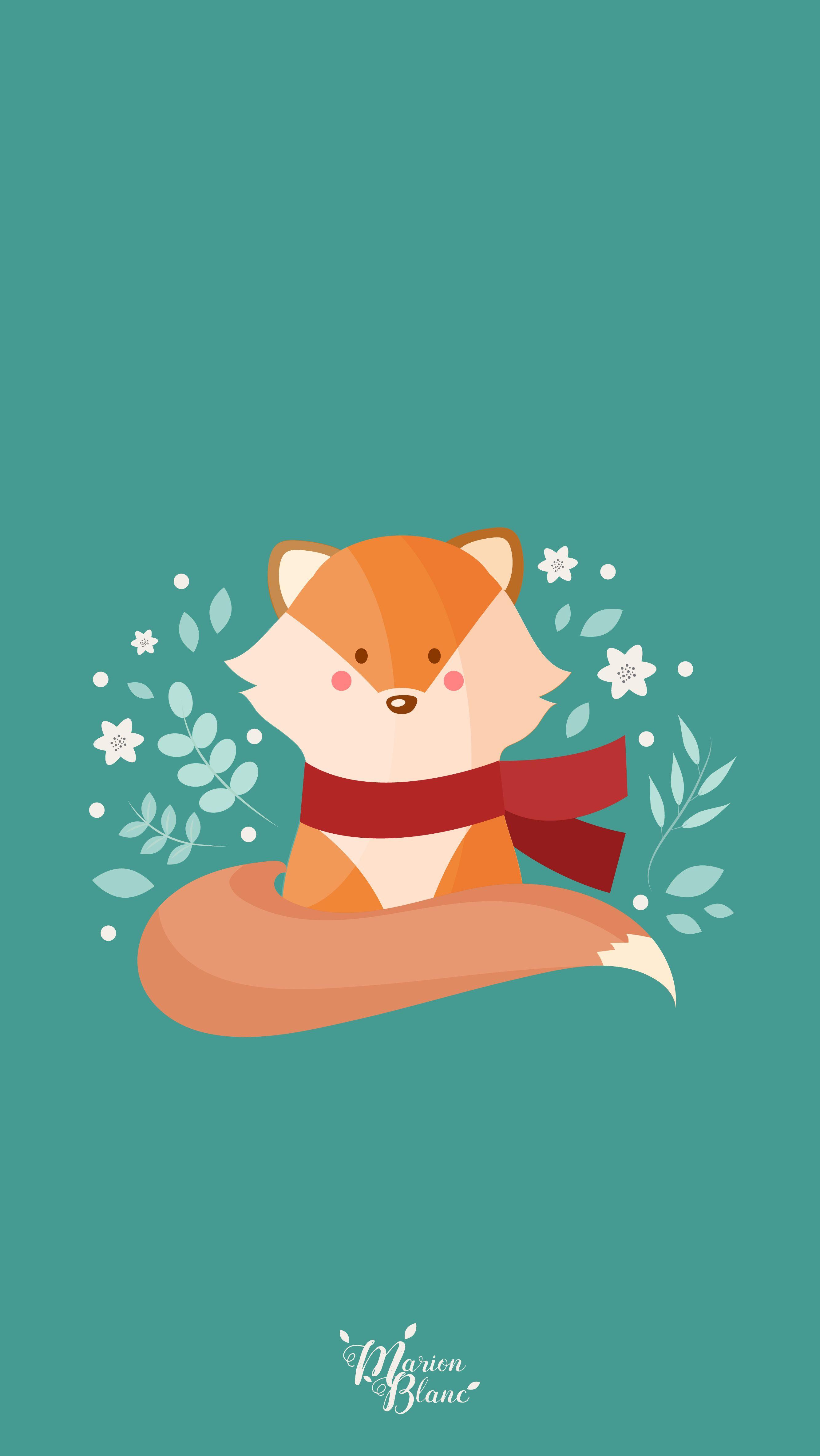 2667x4733 Marion Blanc Art Fall Wallpaper Cute Cartoon Fox