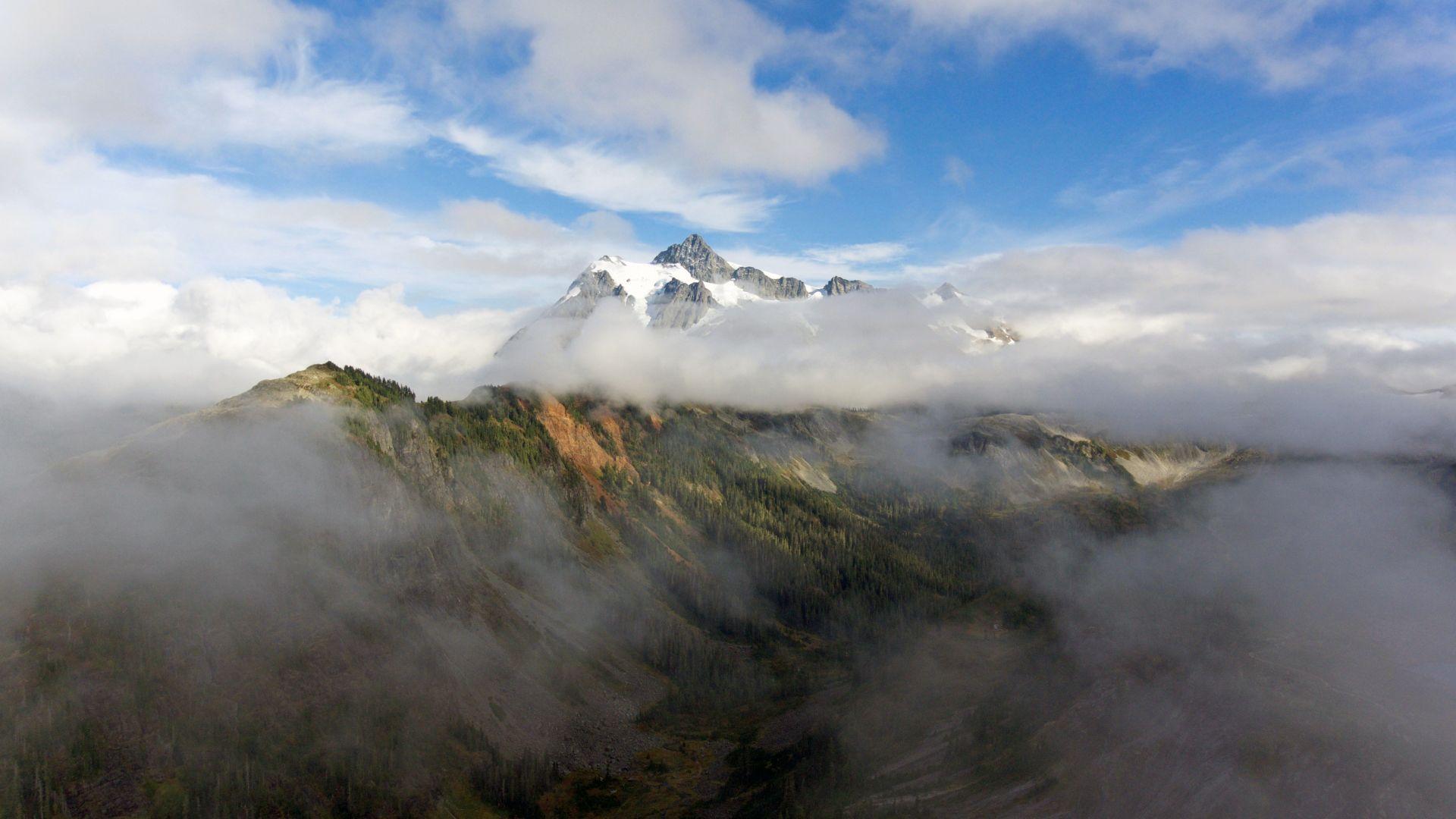 1920x1080 Wallpaper mountains, 5k, 4k wallpaper, forest, clouds