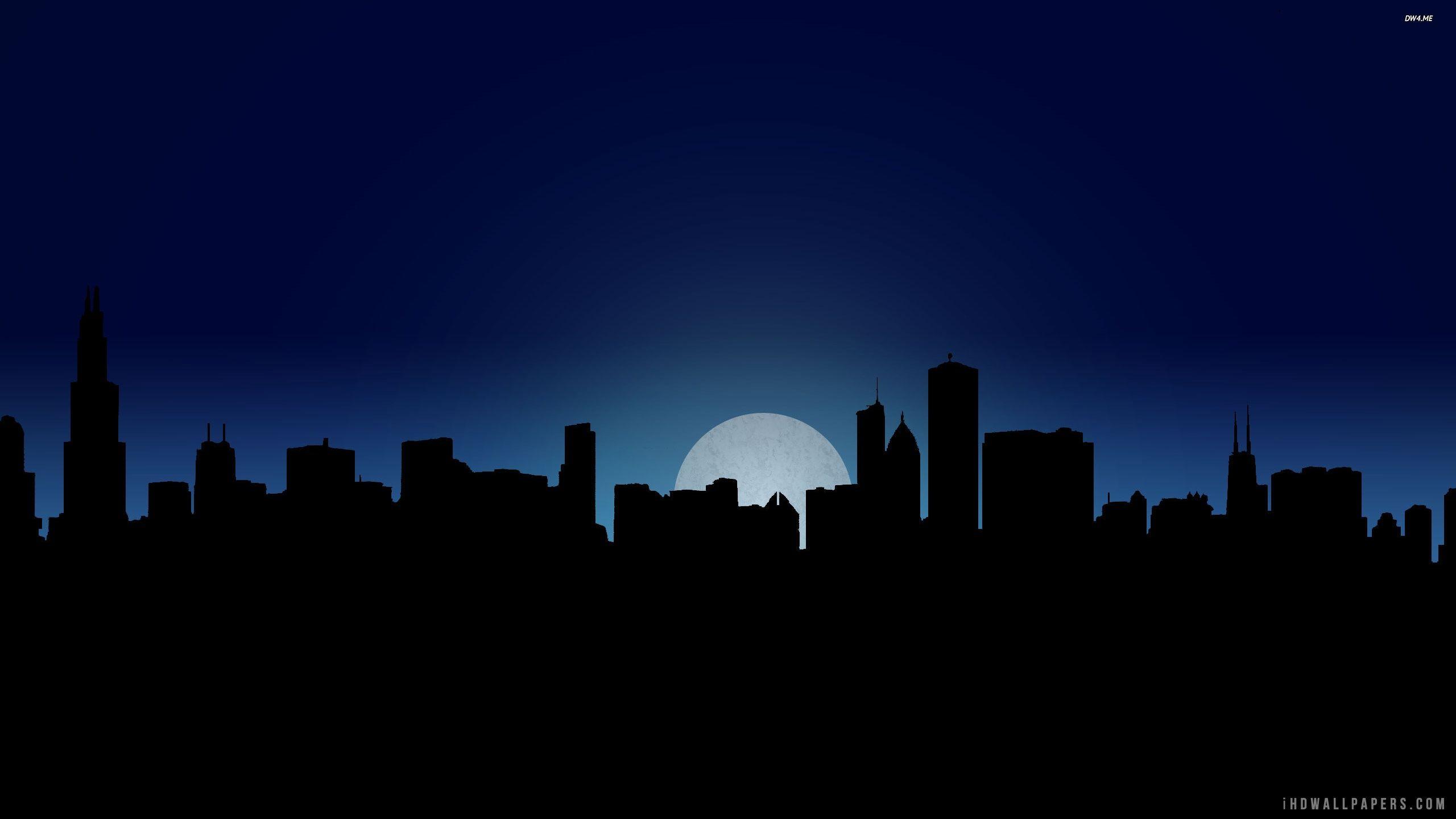 2560x1440 Free download Chicago Skyline At Night Time Wallpaper