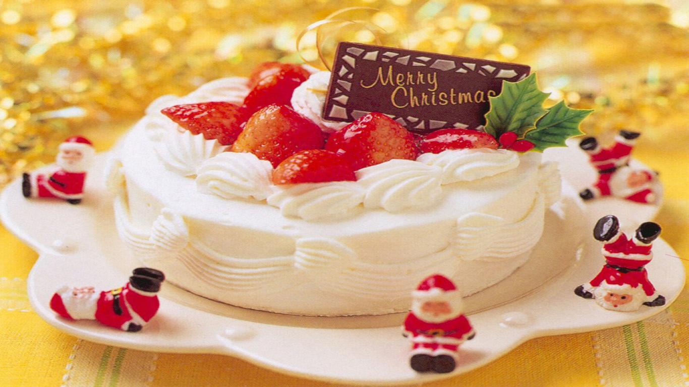 1366x768 Christmas Cake HD #Wallpaper