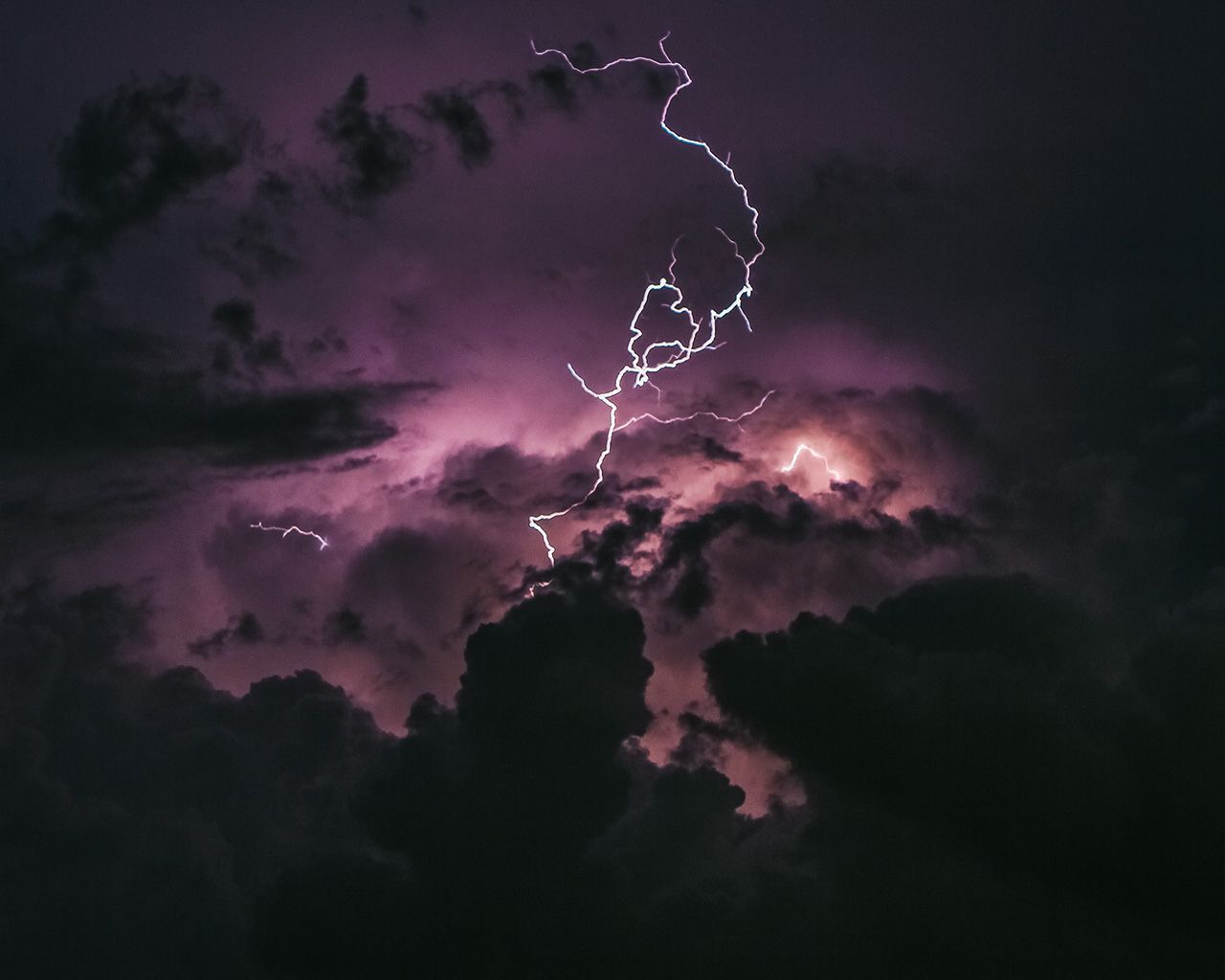 1280x1024 Cloud Rain Thunder Sky Nature
